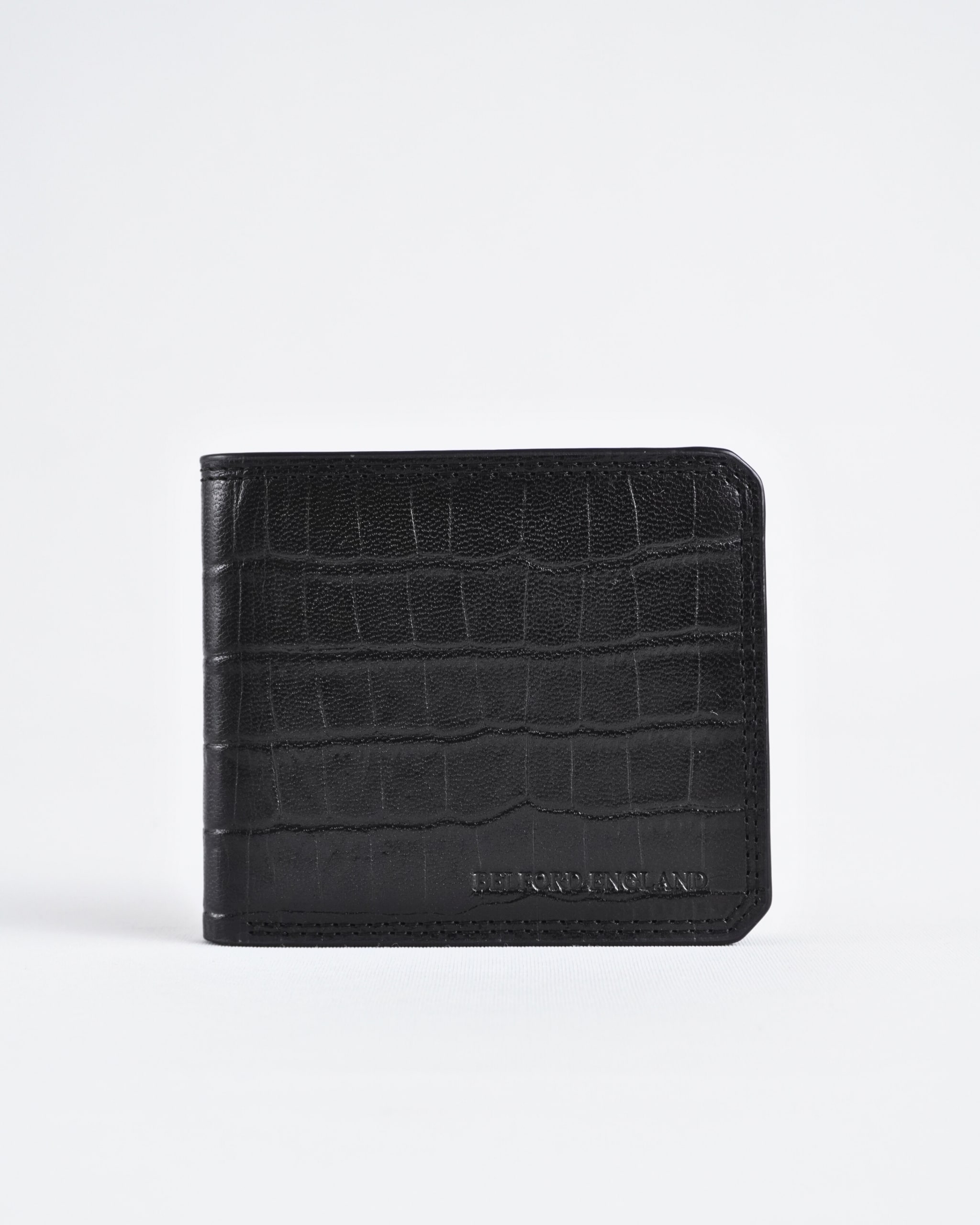 Liverpool (Sleek Series) - Men’s Original Leather Wallet (Croco Black) - Image 9