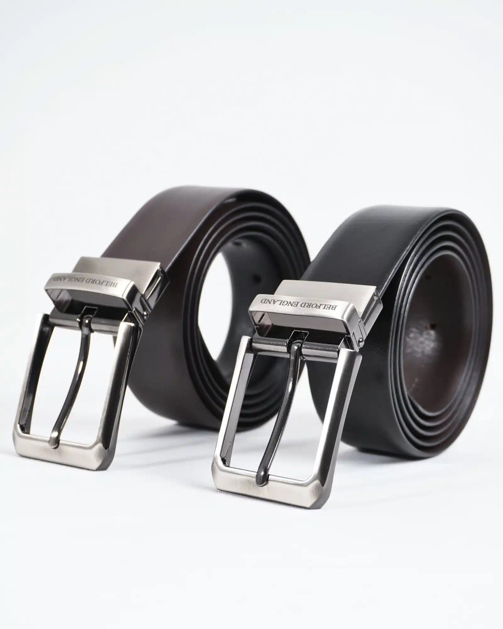 Mexico - Men's Original Leather Belt  Reversible (Classic Black & Brown) - 28-44