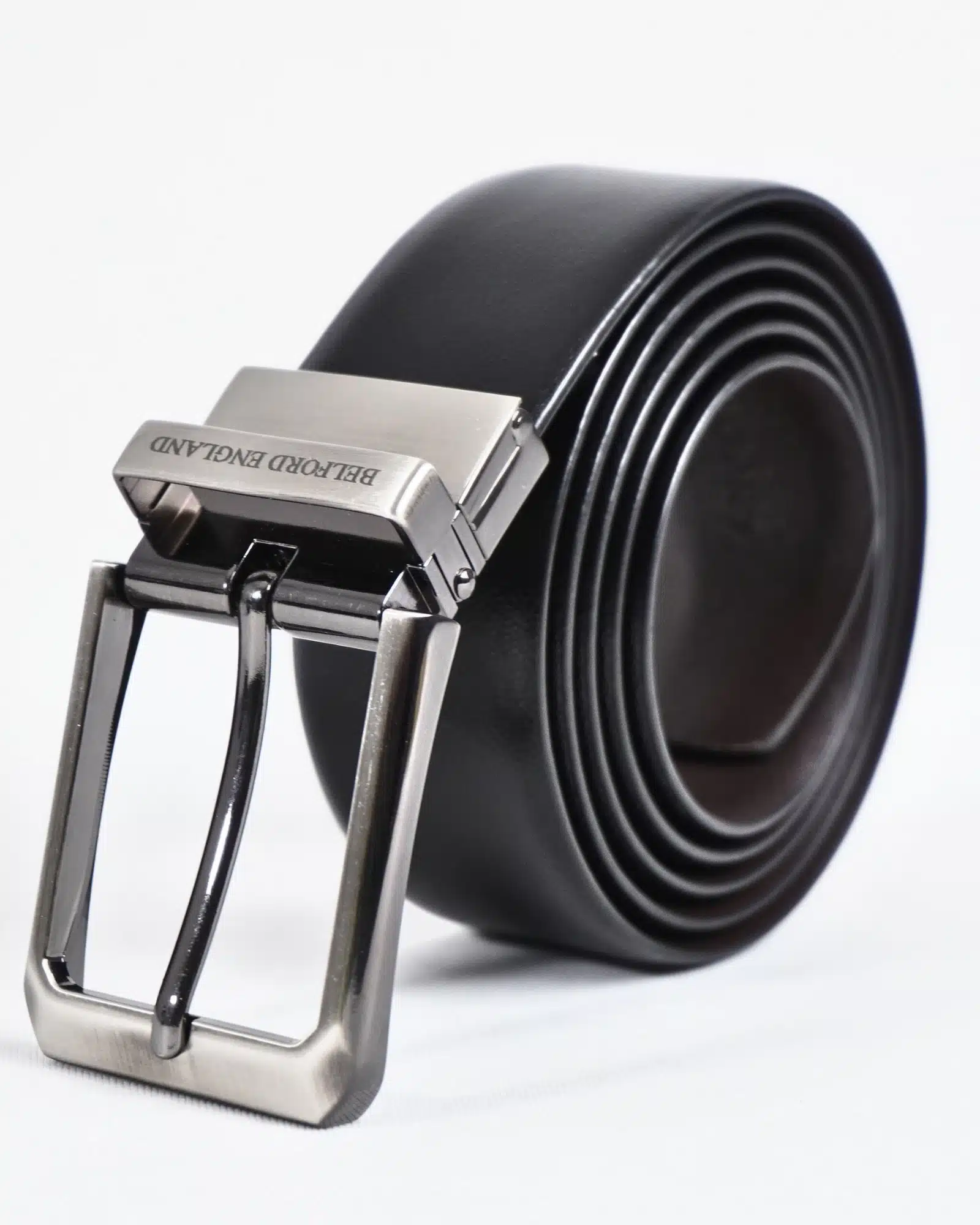 Mexico - Men's Original Leather Belt  Reversible (Classic Black & Brown) - 28-44 - Image 5