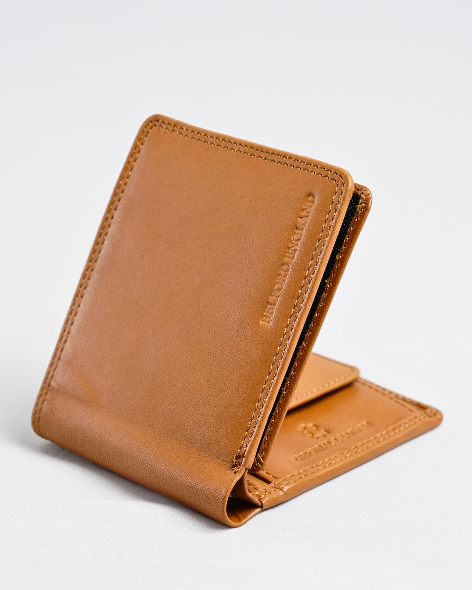 Tanner Men’s Original Leather Wallet  (Almond Brown) - Image 2