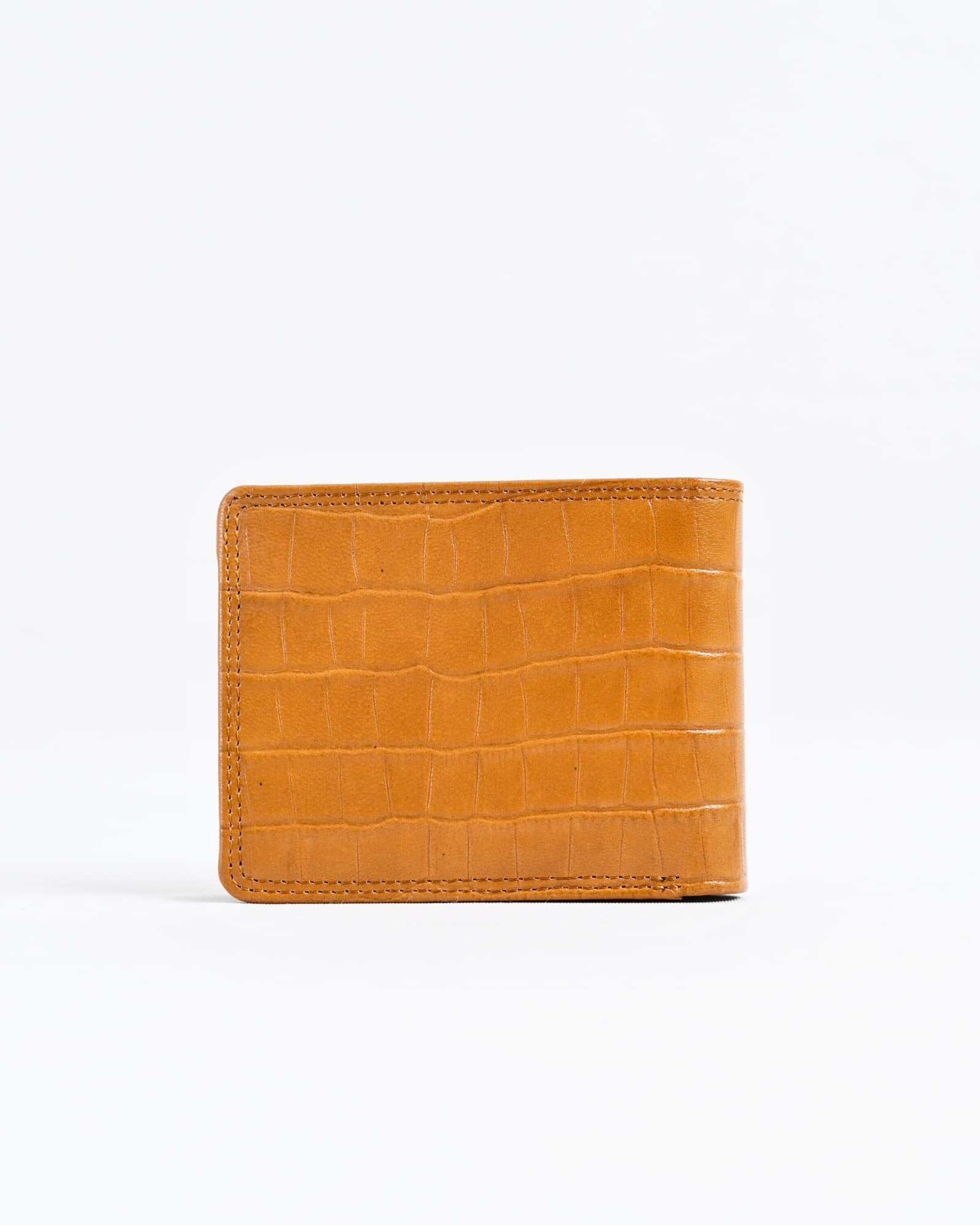 Tanner Men’s Original Leather Wallet  (Almond Croco Brown) - Image 10