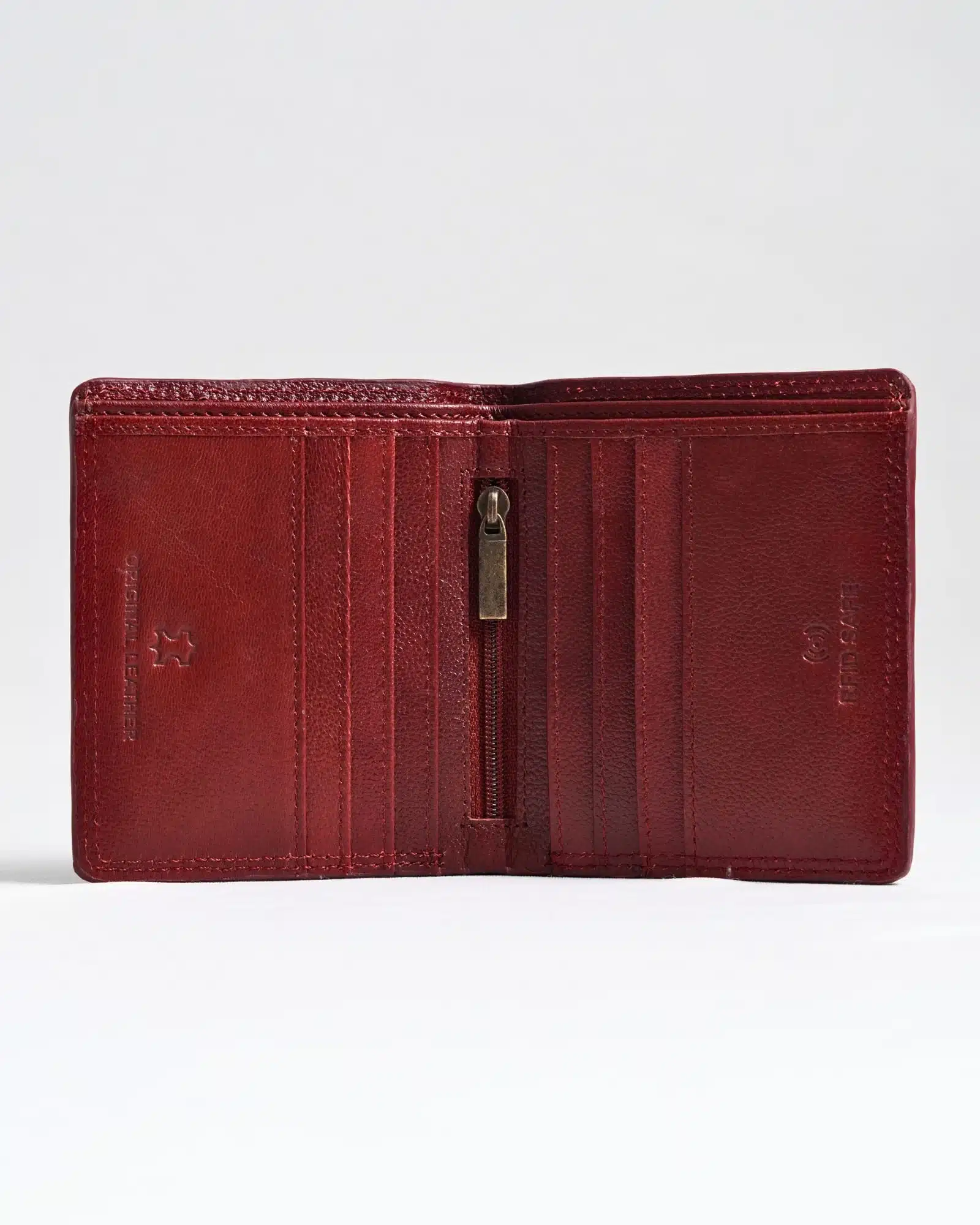 Aubrey - Men’s Original Leather Wallet (Brown & Cherry Blend)