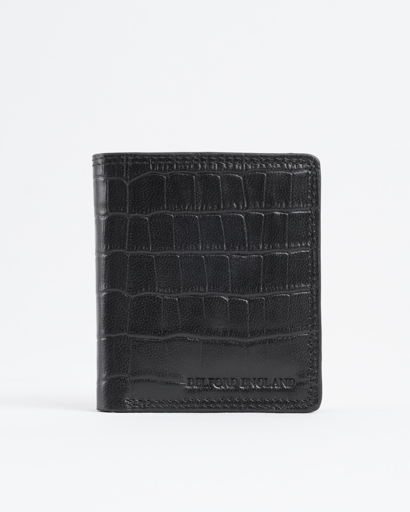 Aubrey - Men’s Original Leather Wallet (Croco Black) - Image 3