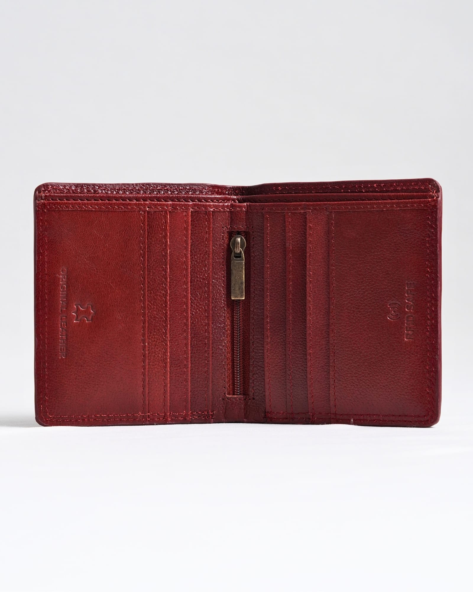 Aubrey - Men’s Original Leather Wallet (Executive Series) - Brown and Cherry Blend