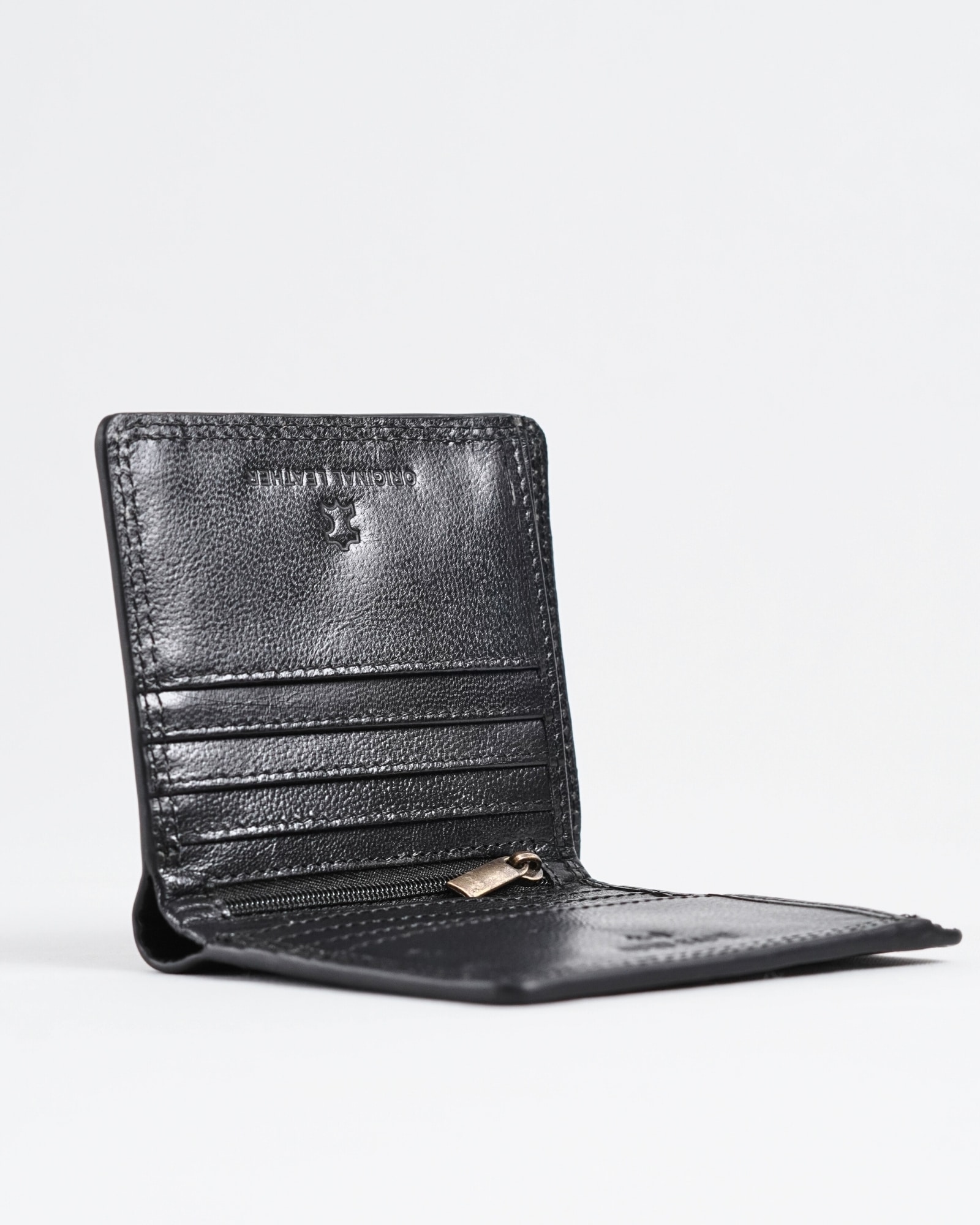 Aubrey - Men’s Original Leather Wallet (Executive Series) - Jet Black - Image 2