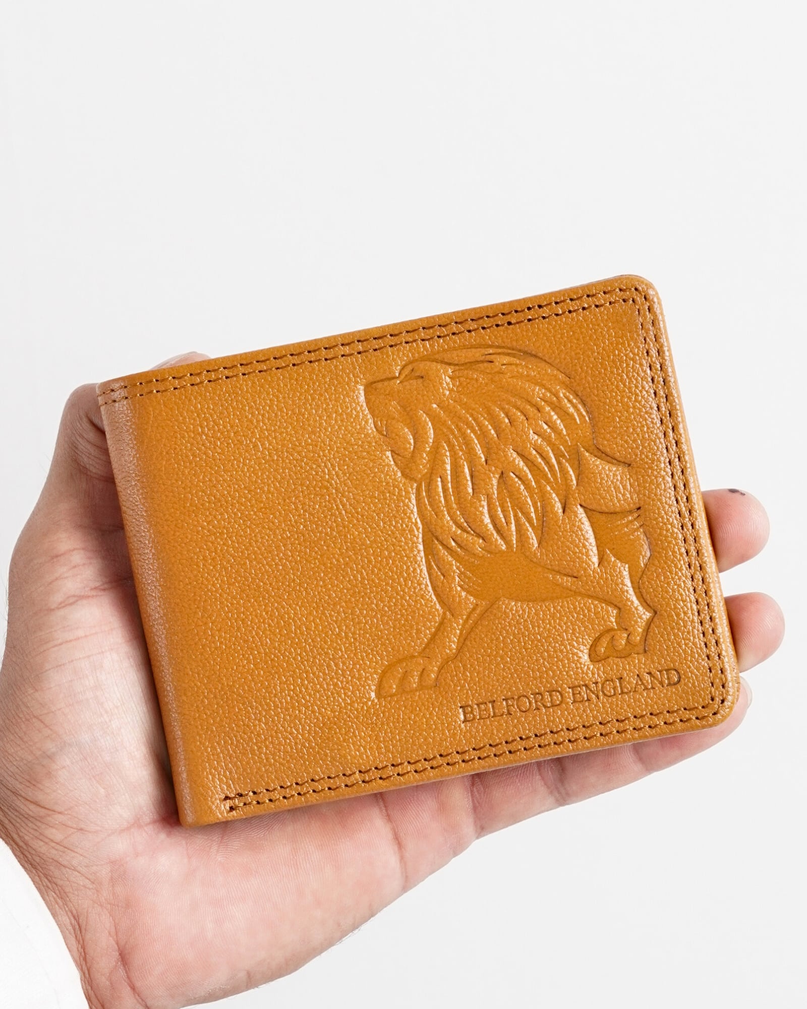 Cambridge - Men’s Original Leather Wallet - Rich Tan (Lion) - Image 2