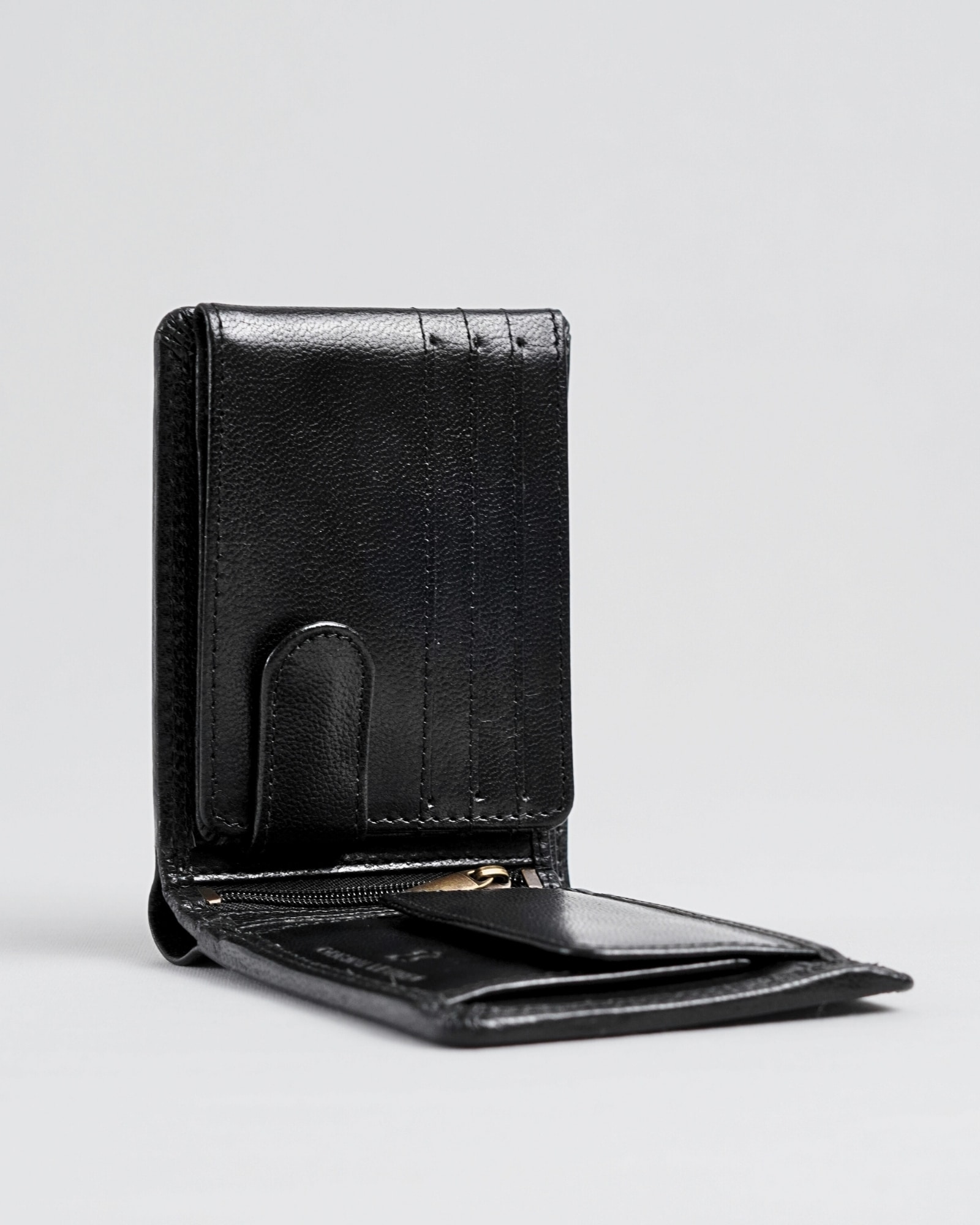 Harvard Men’s Original Leather Wallet (Jet Black) - Image 3