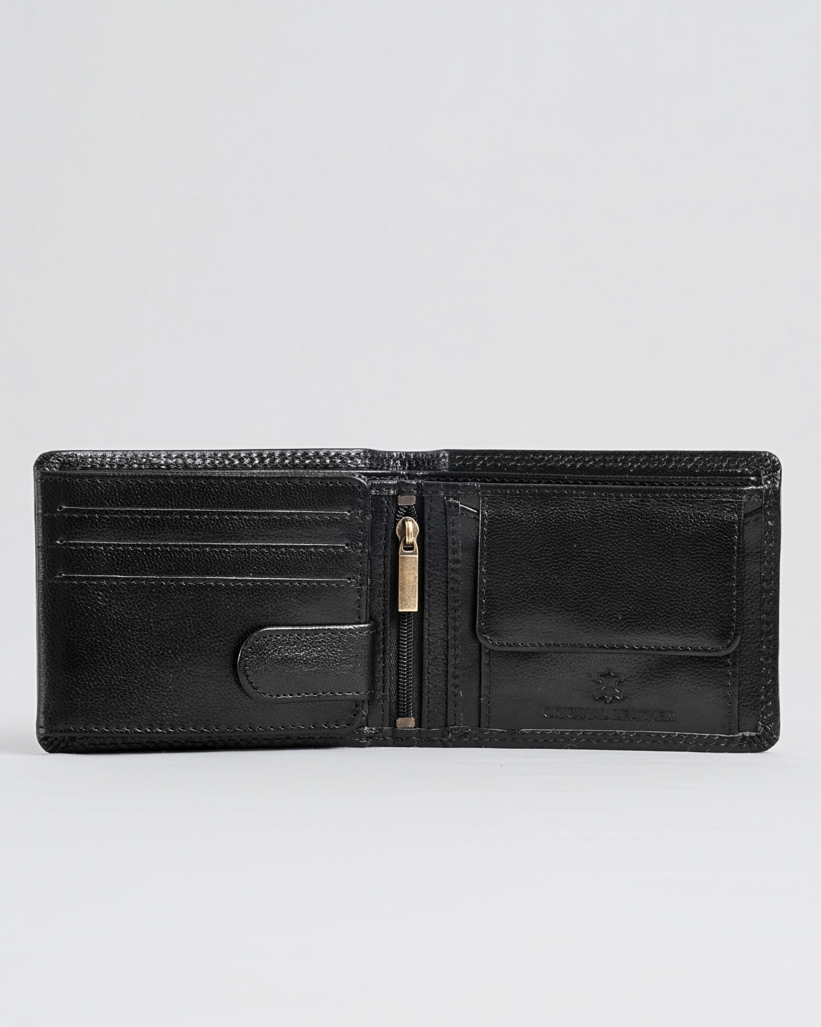 Harvard Men’s Original Leather Wallet (Jet Black) - Image 4