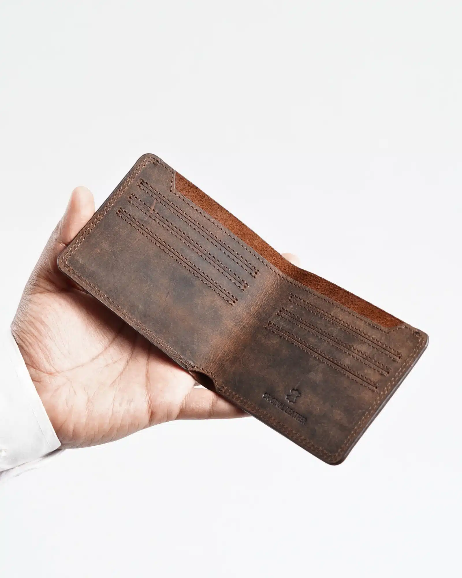 Heritage - Men’s Original Leather Wallet (Rugged Brown) - Image 3