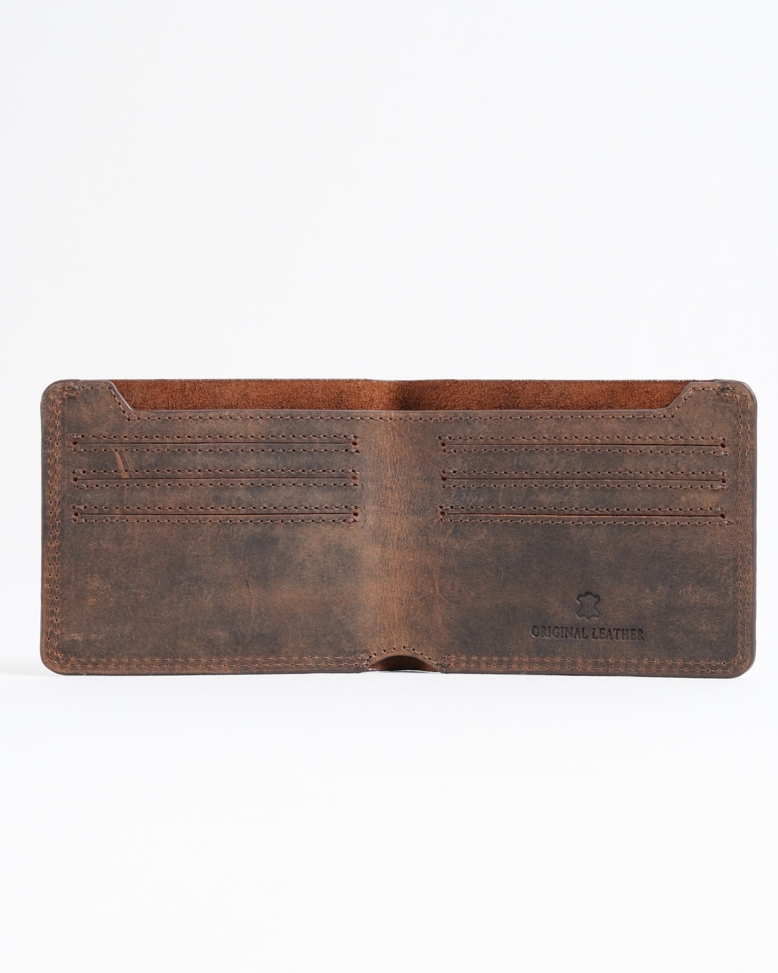 Heritage (Sleek Series) - Men’s Original Leather Wallet - Rugged Brown
