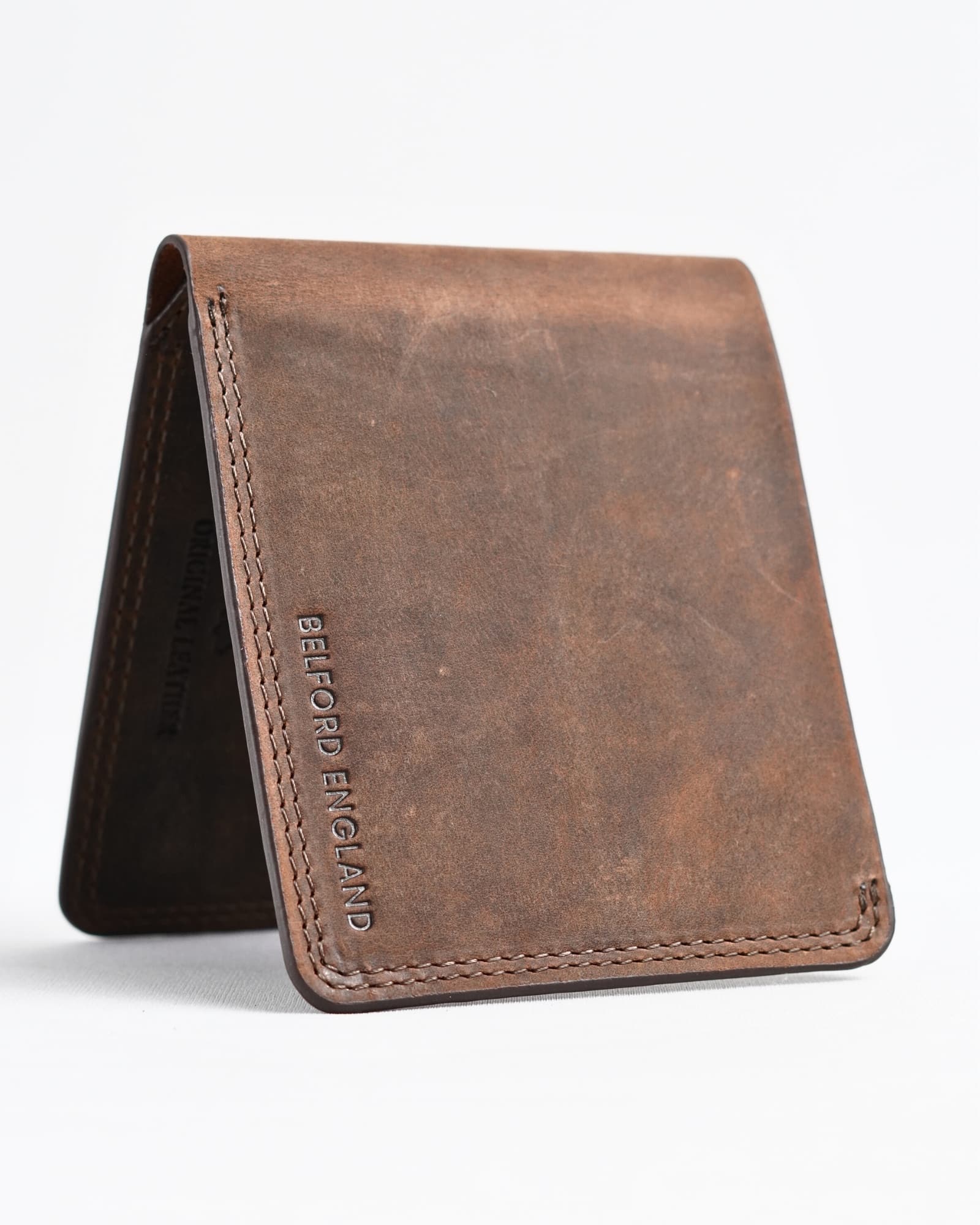 Heritage (Sleek Series) - Men’s Original Leather Wallet - Rugged Brown - Image 5
