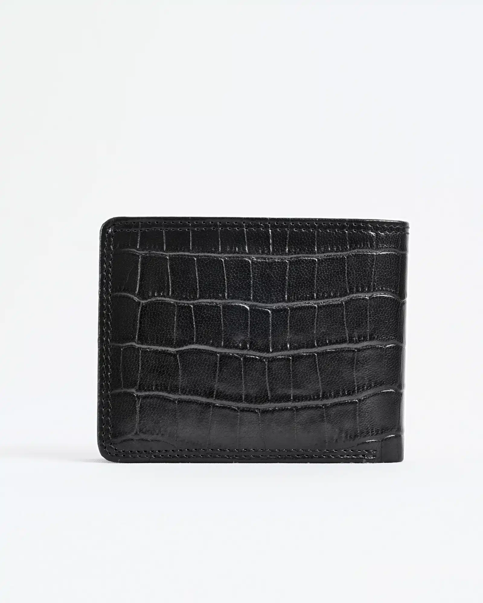 Hudson Men’s Original Leather Wallet (Croco Black) - Image 6