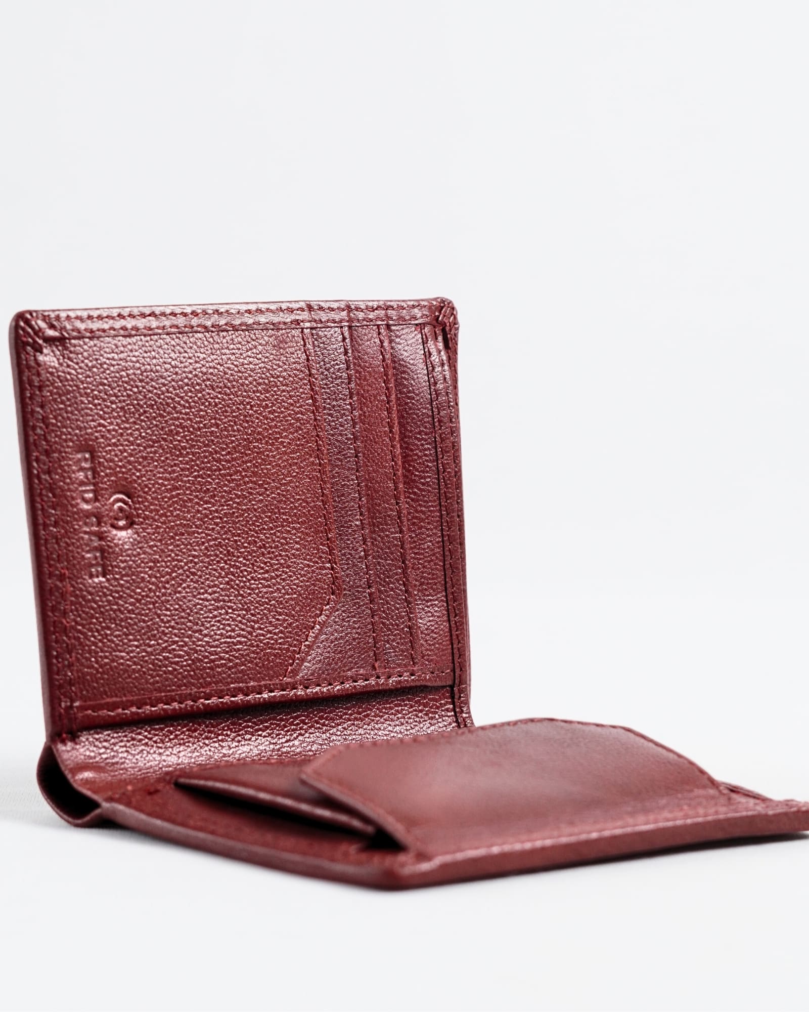 Hyde  Men’s Original Leather Wallet (Brown & Cherry Blend) - Image 3