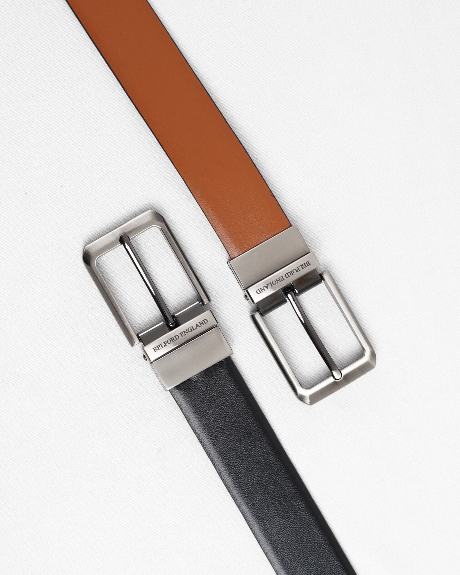 Mexico - Men's Original Leather Belt  Reversible (Premium Black & Tan) - 28-44 - Image 10