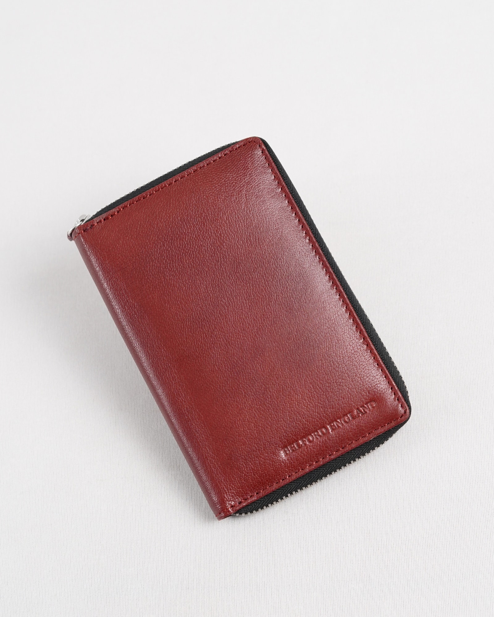Oliver - Original Leather Sleek Passport  Holder (Brown and Cherry Blend) - Image 9