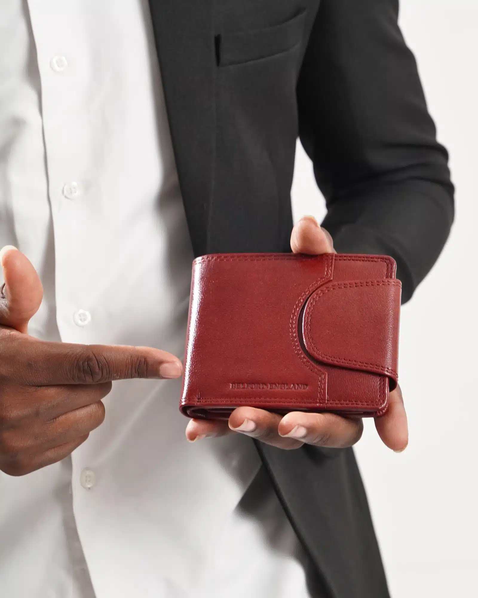 Derby - Men’s Original Leather Wallet (Brown & Cherry Blend) - Image 7