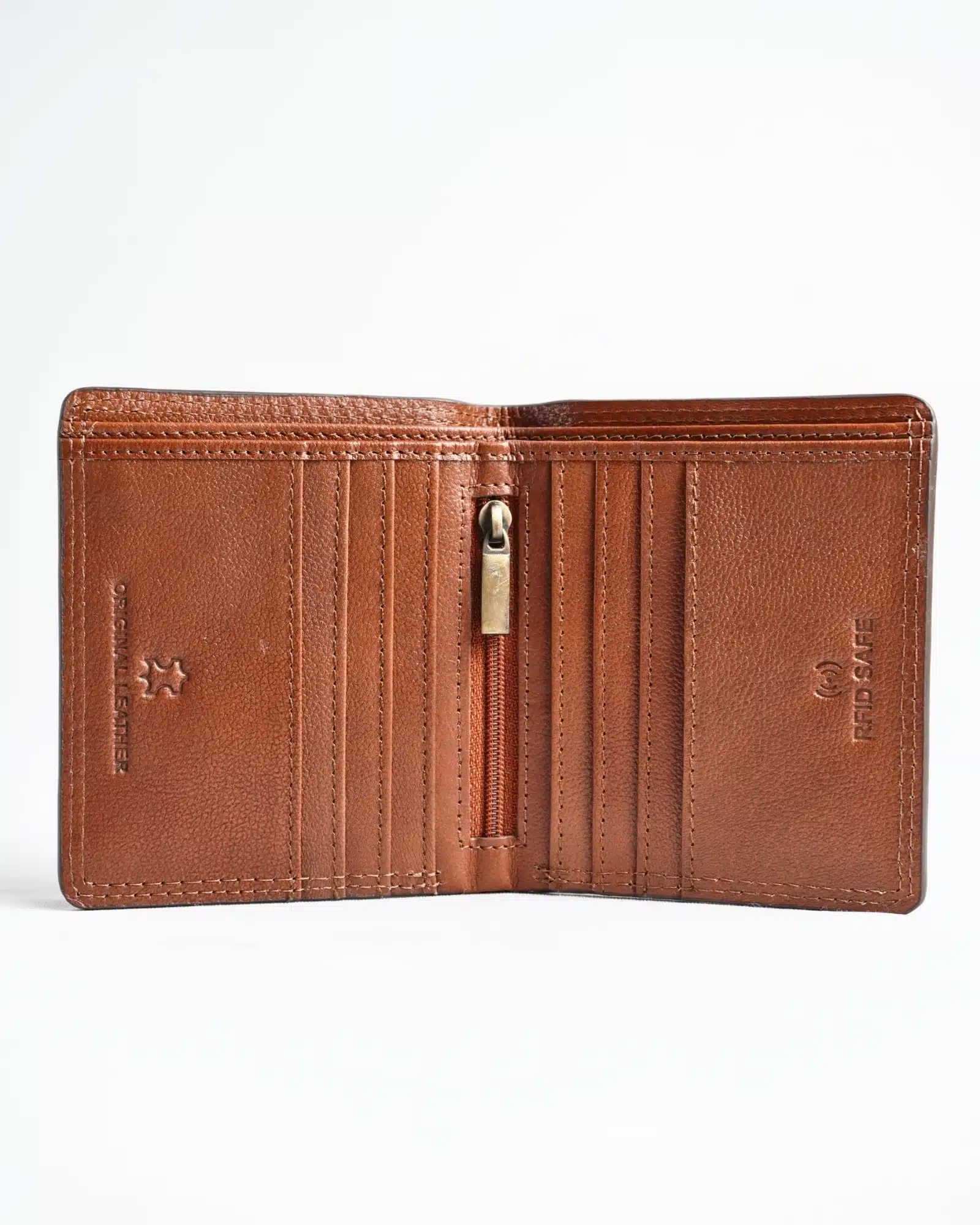 Aubrey - Men’s Original Leather Wallet (Cognac)
