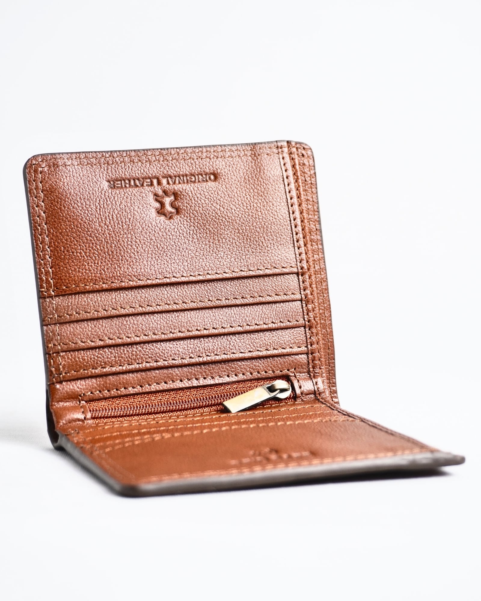Aubrey - Men’s Original Leather Wallet (Cognac) - Image 3