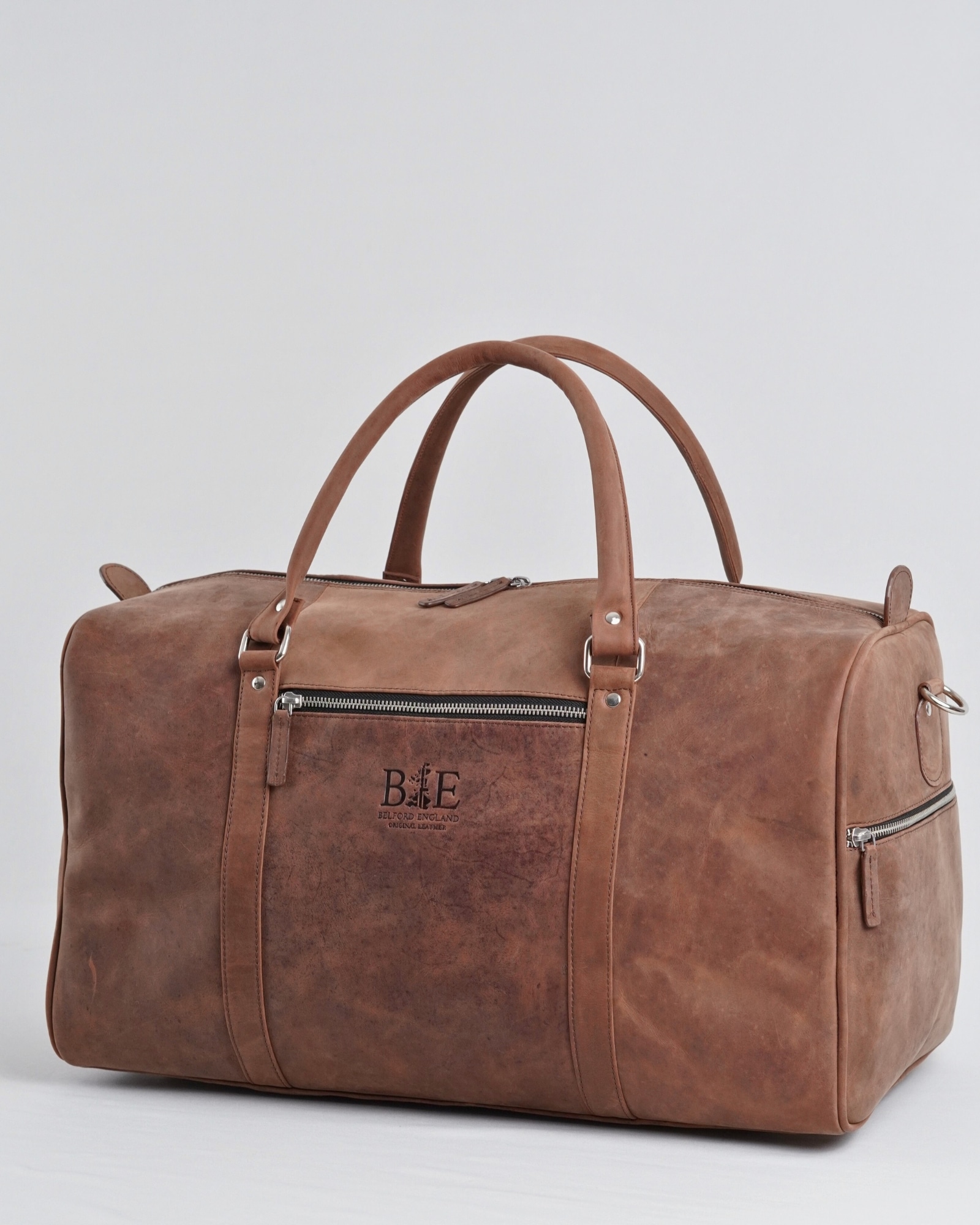 Classic Traveller - Original Leather Travel Bag (Rugged Brown) - Image 3