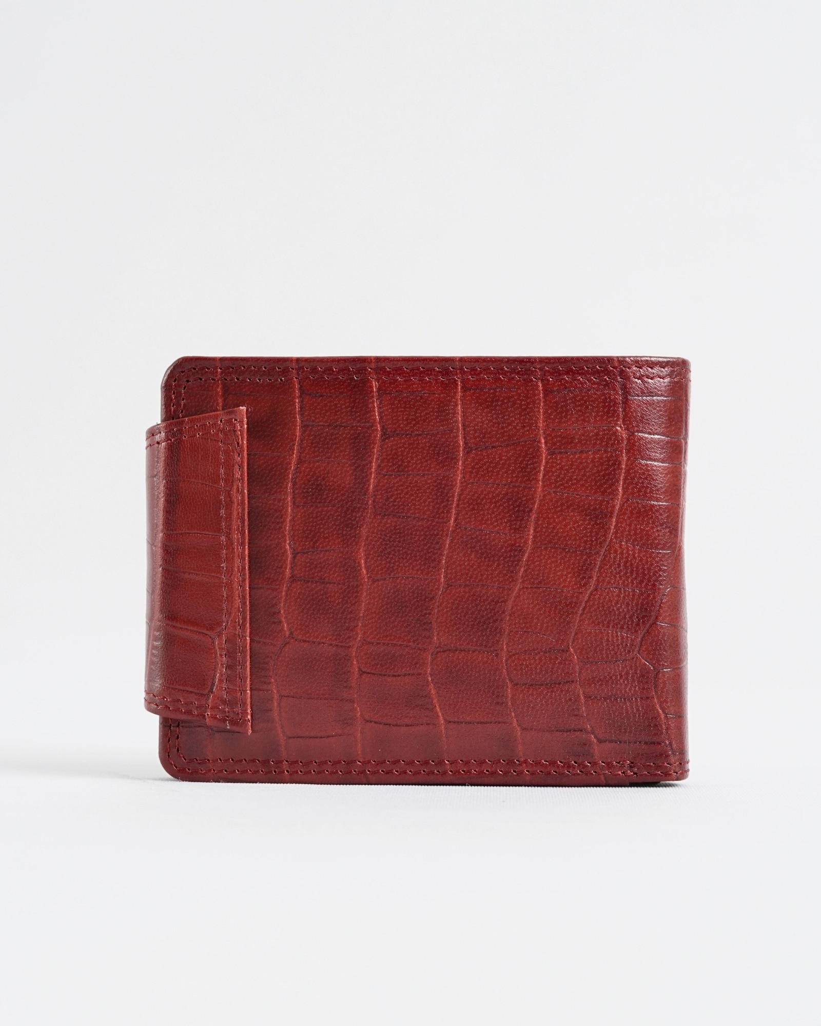 Derby - Men’s Original Leather Wallet (Croco Brown & Cherry Blend) - Image 7