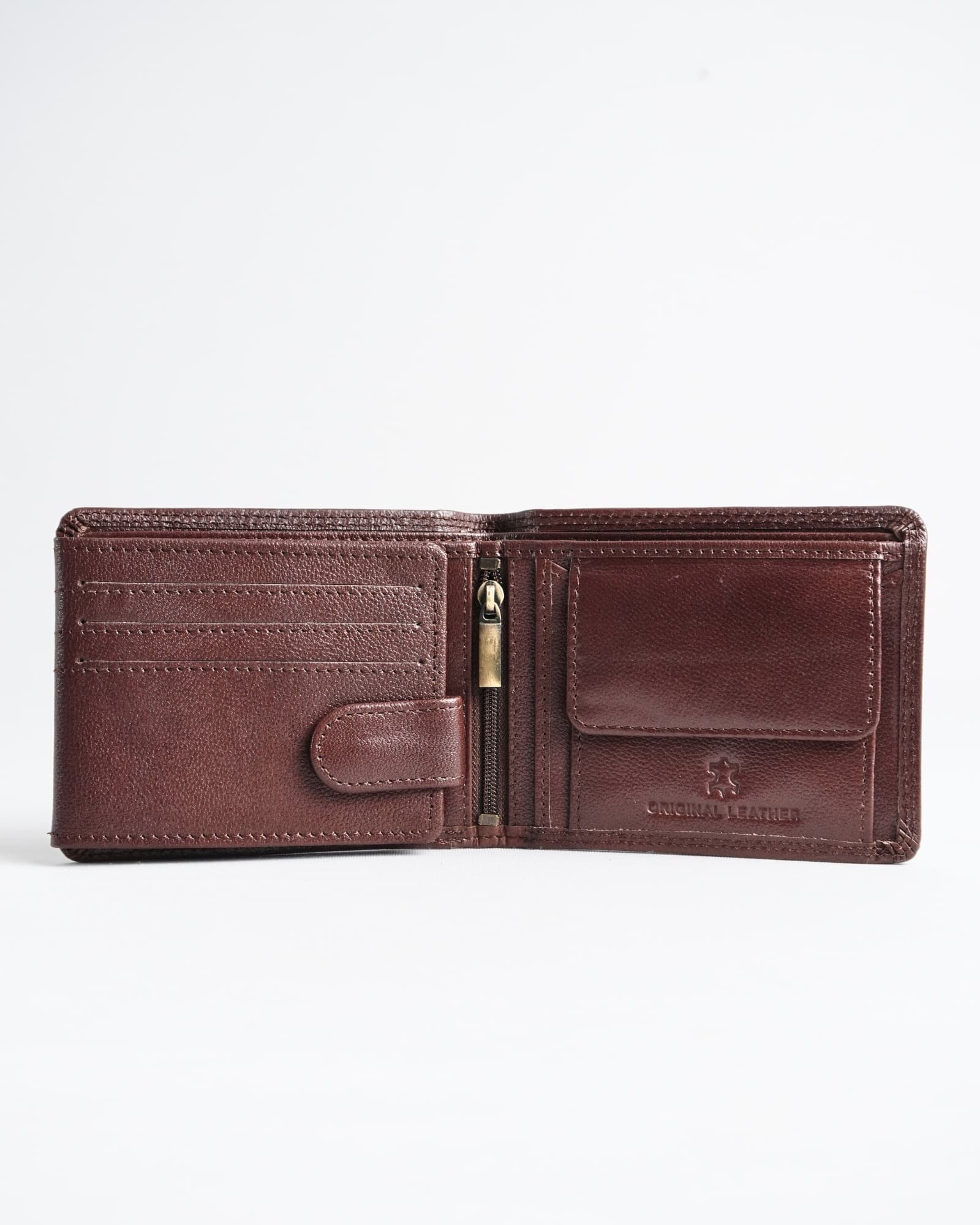 Harvard Men’s Original Leather Wallet (Rich Brown) - Image 3