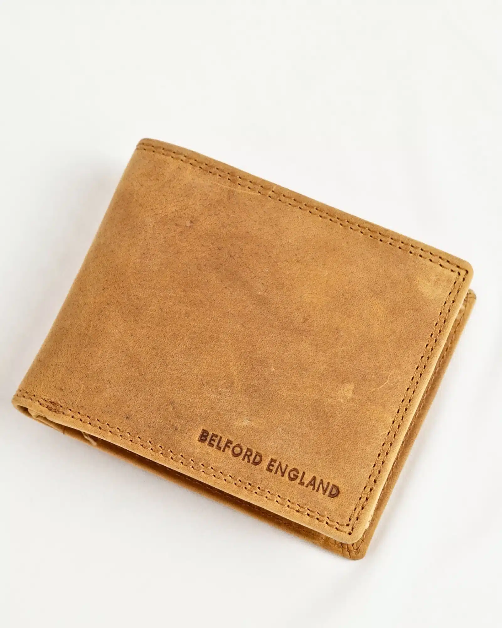 Harvard Men’s Original Leather Wallet (Rugged Series) - Tan