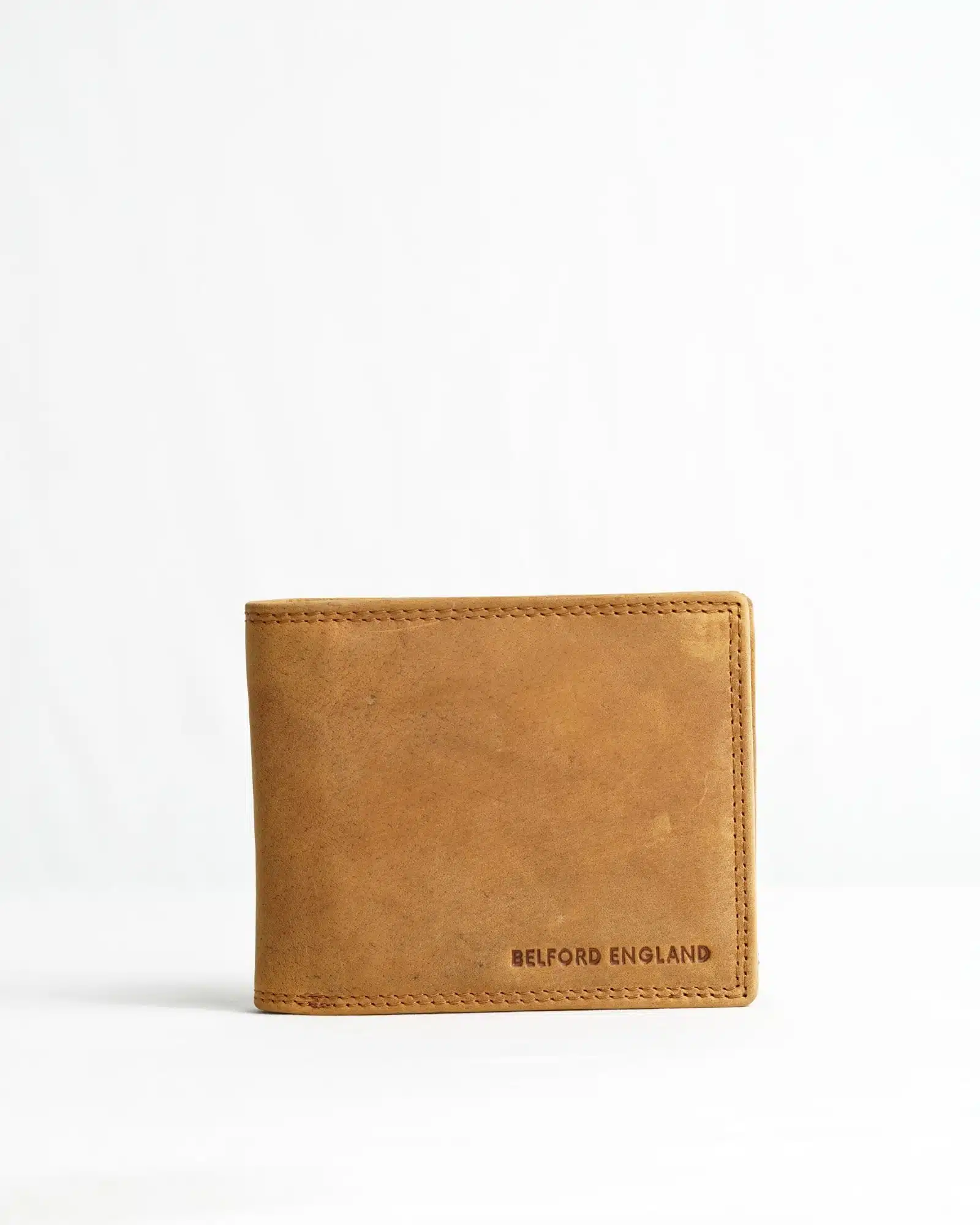Harvard Men’s Original Leather Wallet (Rugged Series) - Tan - Image 9
