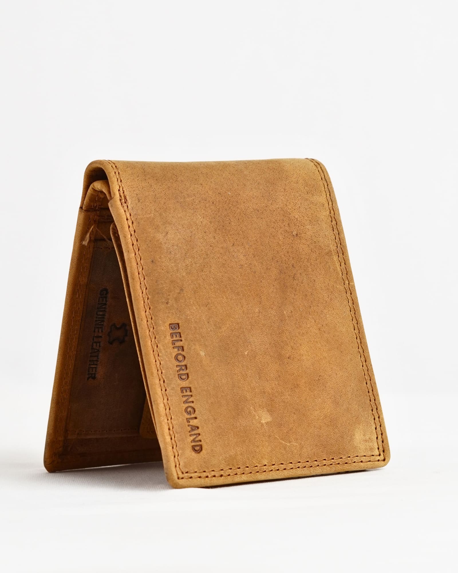 Harvard Men’s Original Leather Wallet (Rugged Tan) - Image 7