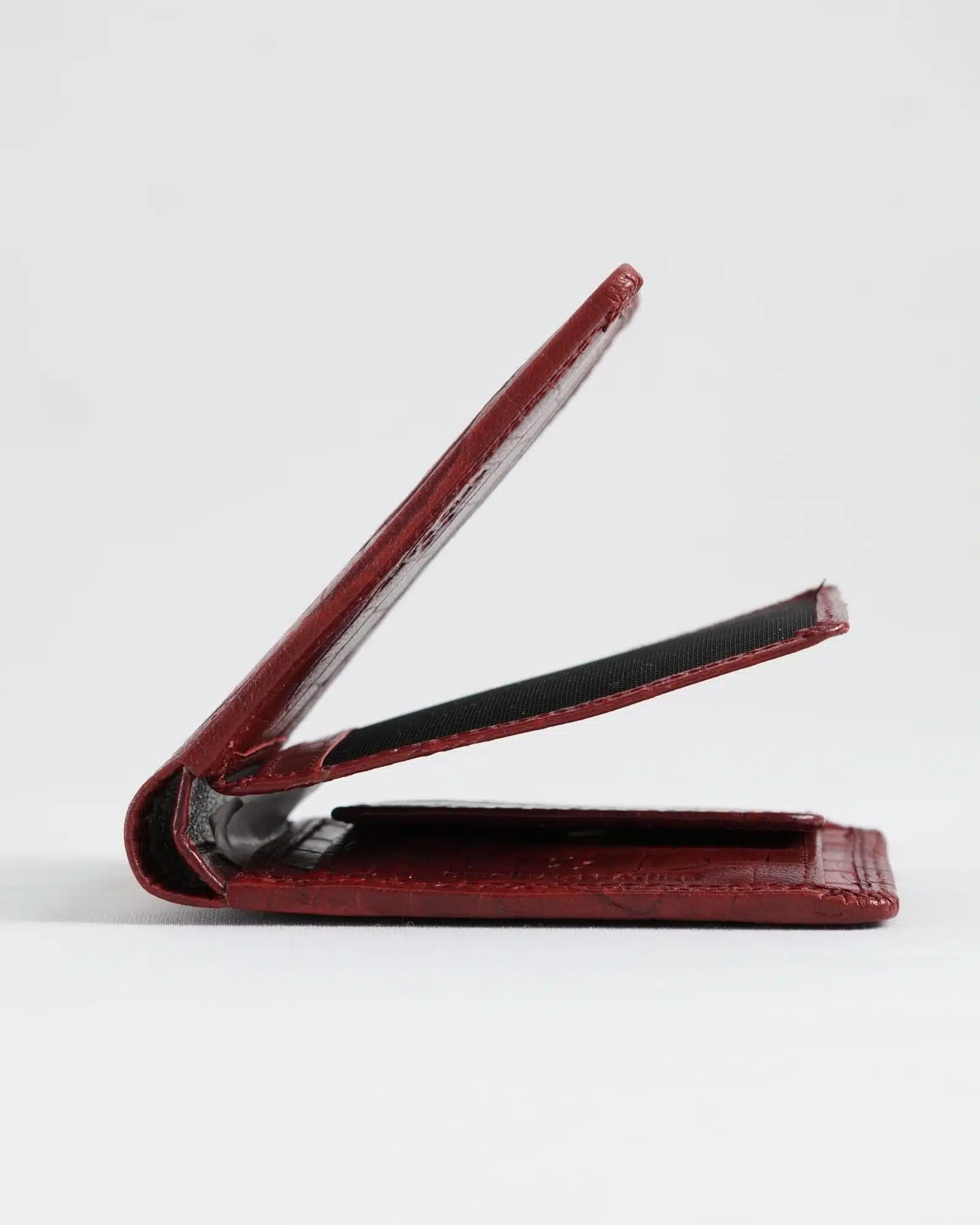 Hudson Men’s Original Leather Wallet (Croco Brown & Cherry Blend) - Image 2