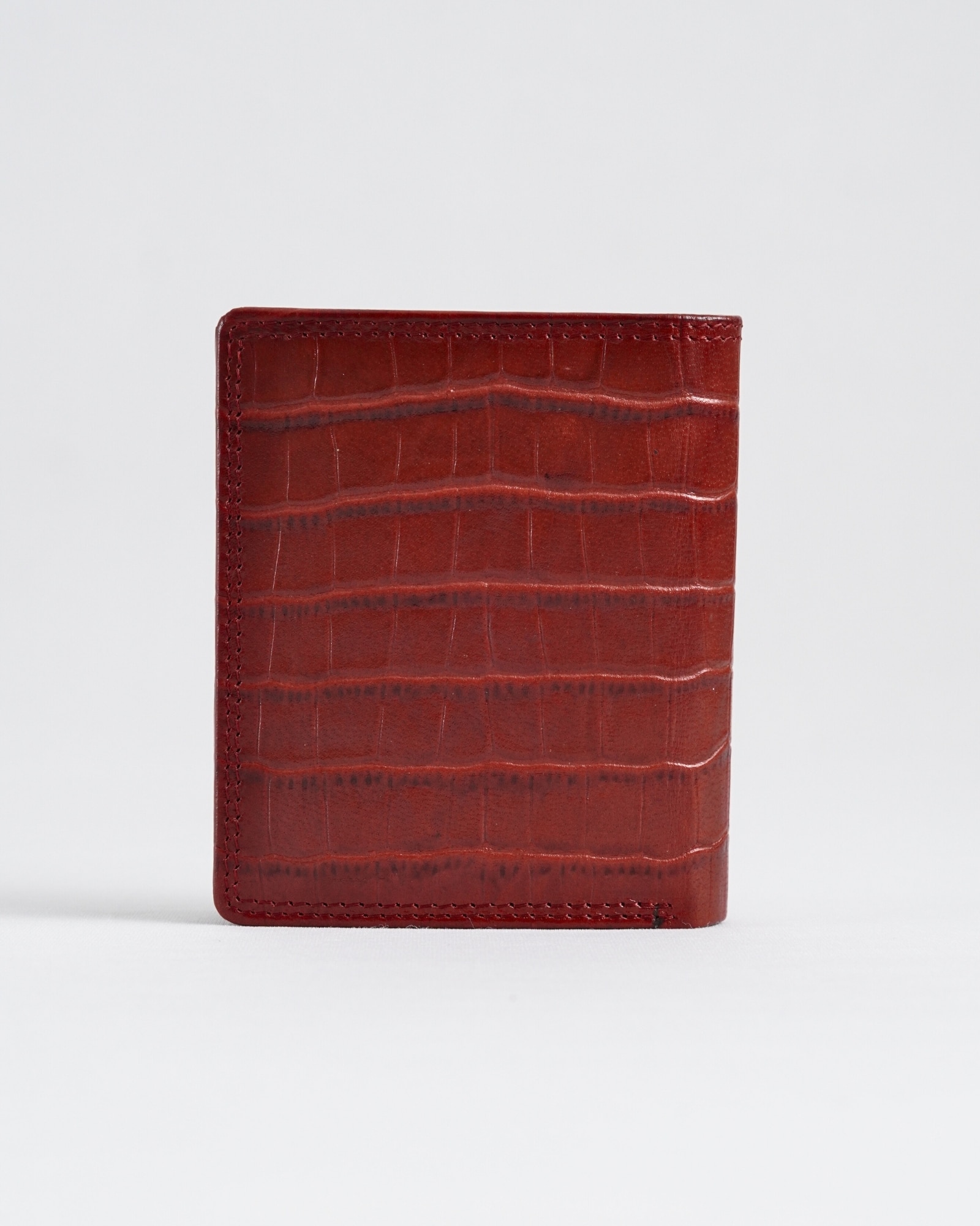 Hyde  Men’s Original Leather Wallet (Croco Brown & Cherry Blend) - Image 8