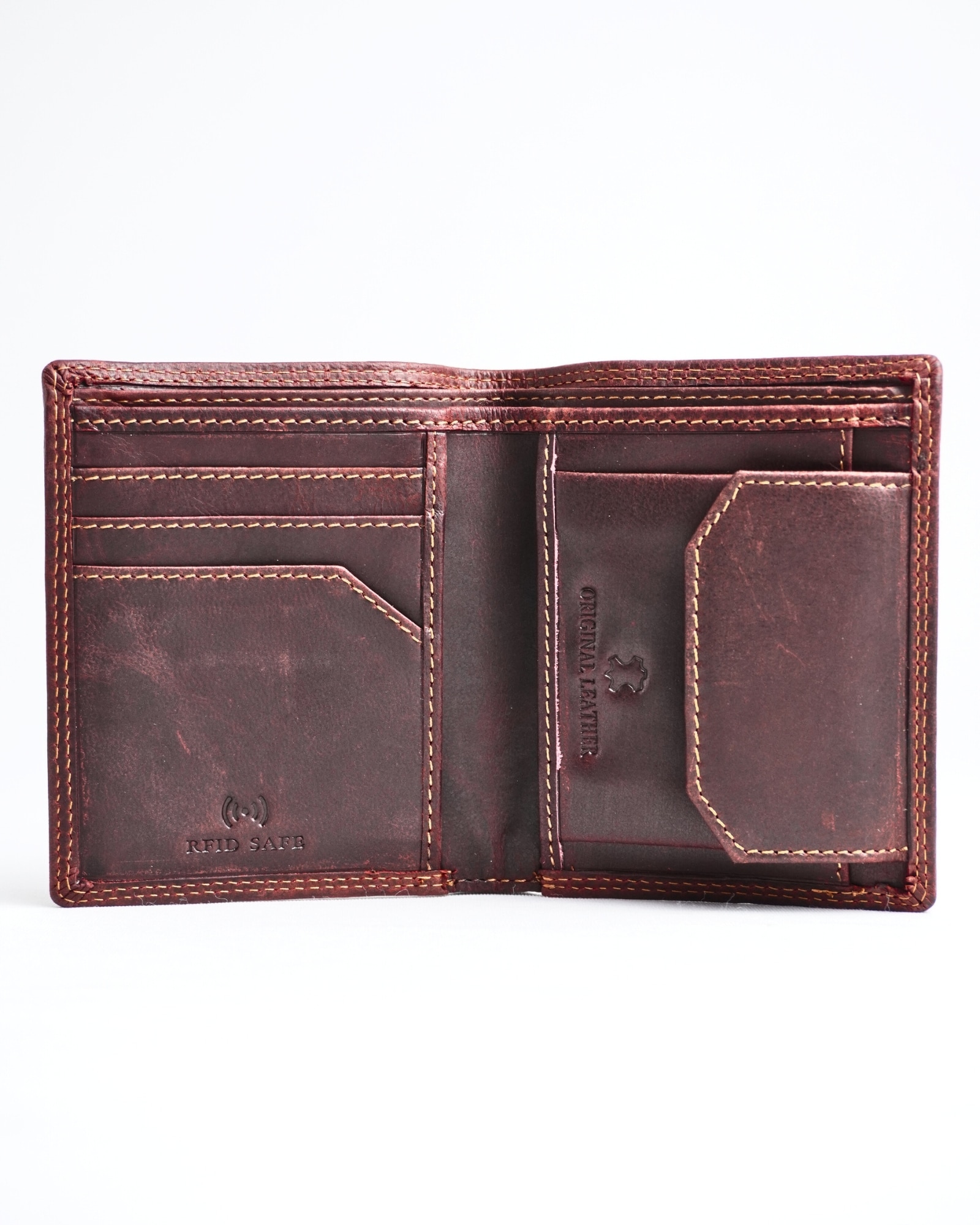 Hyde  Men’s Original Leather Wallet (Vintage Brown) - Image 2