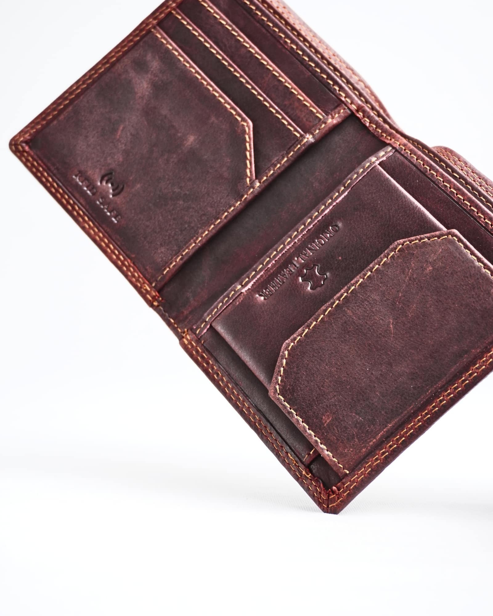 Hyde  Men’s Original Leather Wallet (Vintage Brown) - Image 3