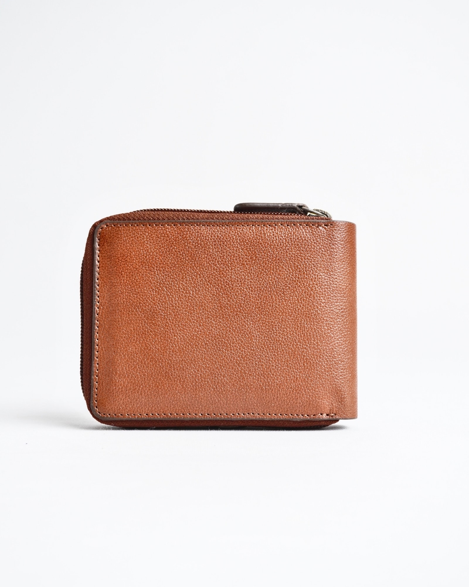 Tokyo Men’s Original Leather Zipper Wallet  ( Cognac ) - Image 4