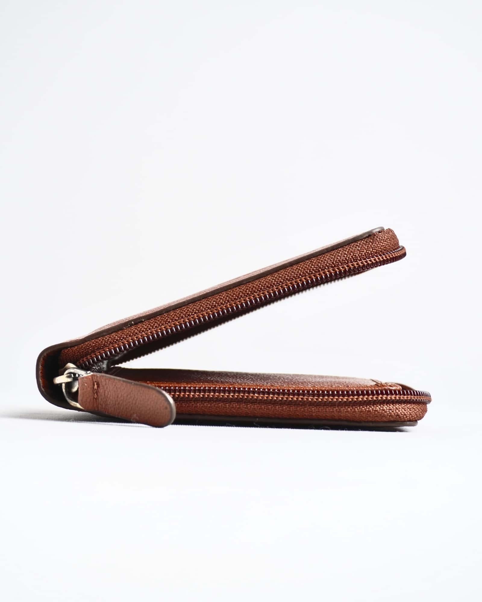 Tokyo Men’s Original Leather Zipper Wallet  ( Cognac ) - Image 5