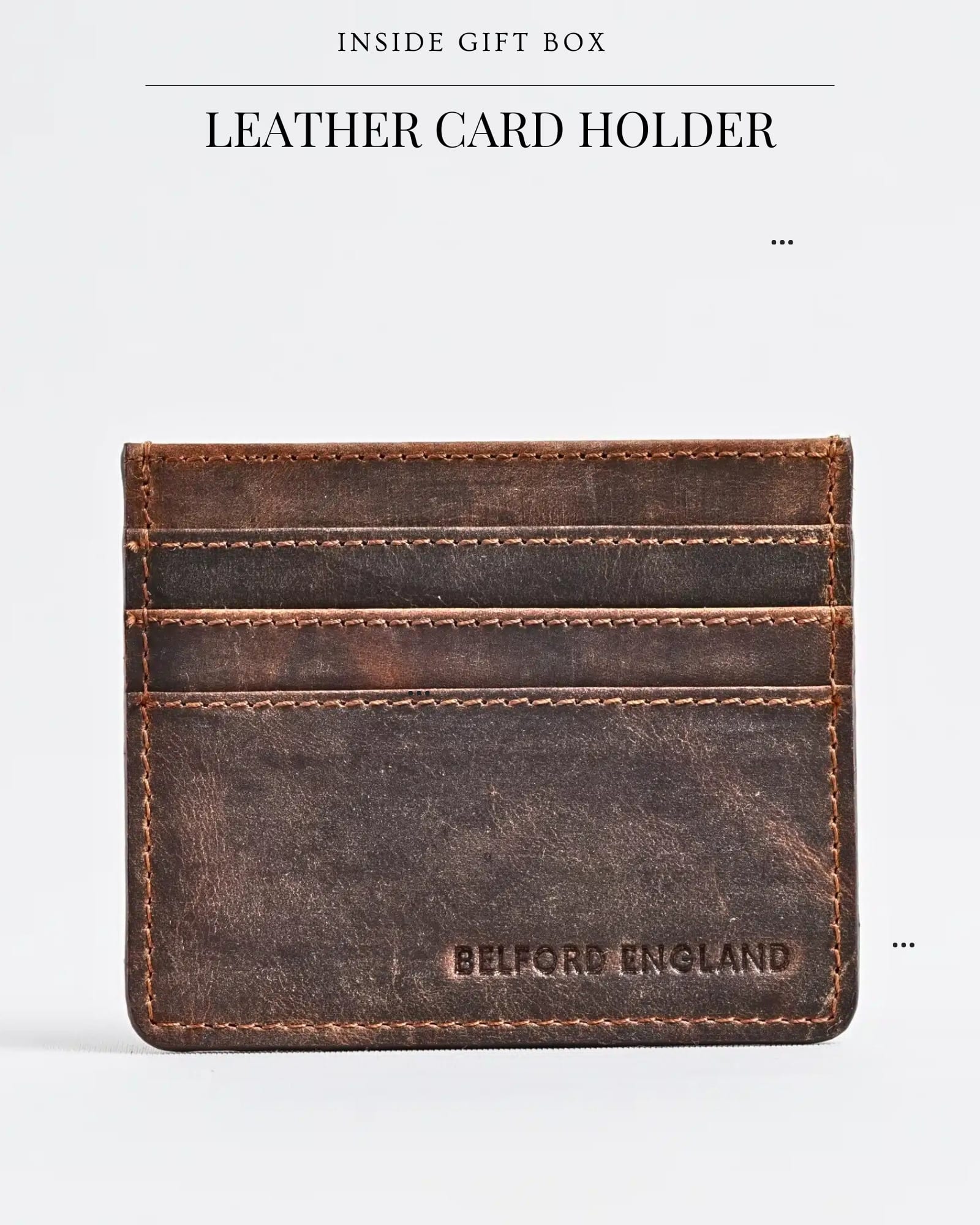 Gift For Men: Personalized Luxury Leather Wallet , Belt & Card Holder Set - Image 5