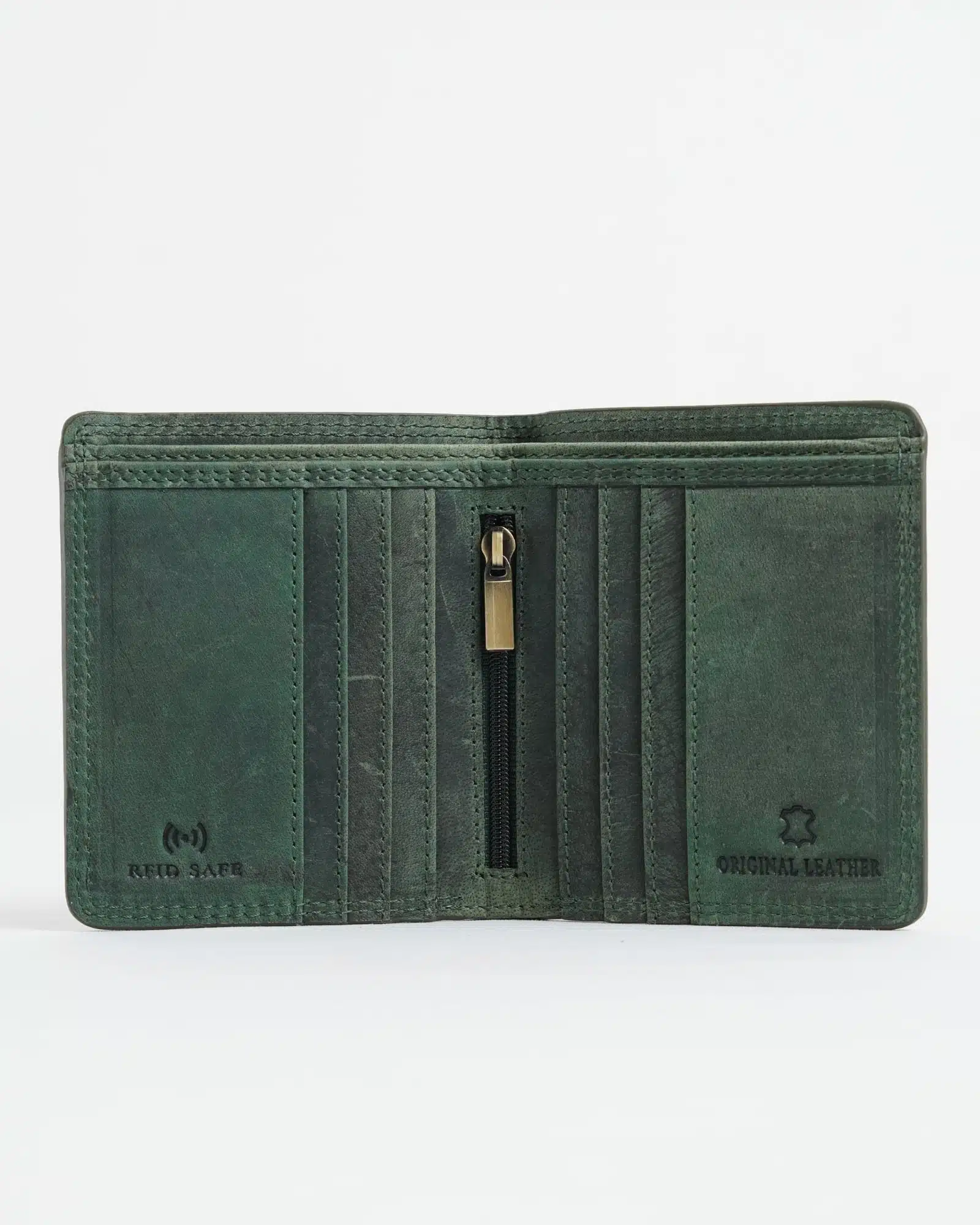 Aubrey - Men’s Original Leather Wallet (Rugged Green)