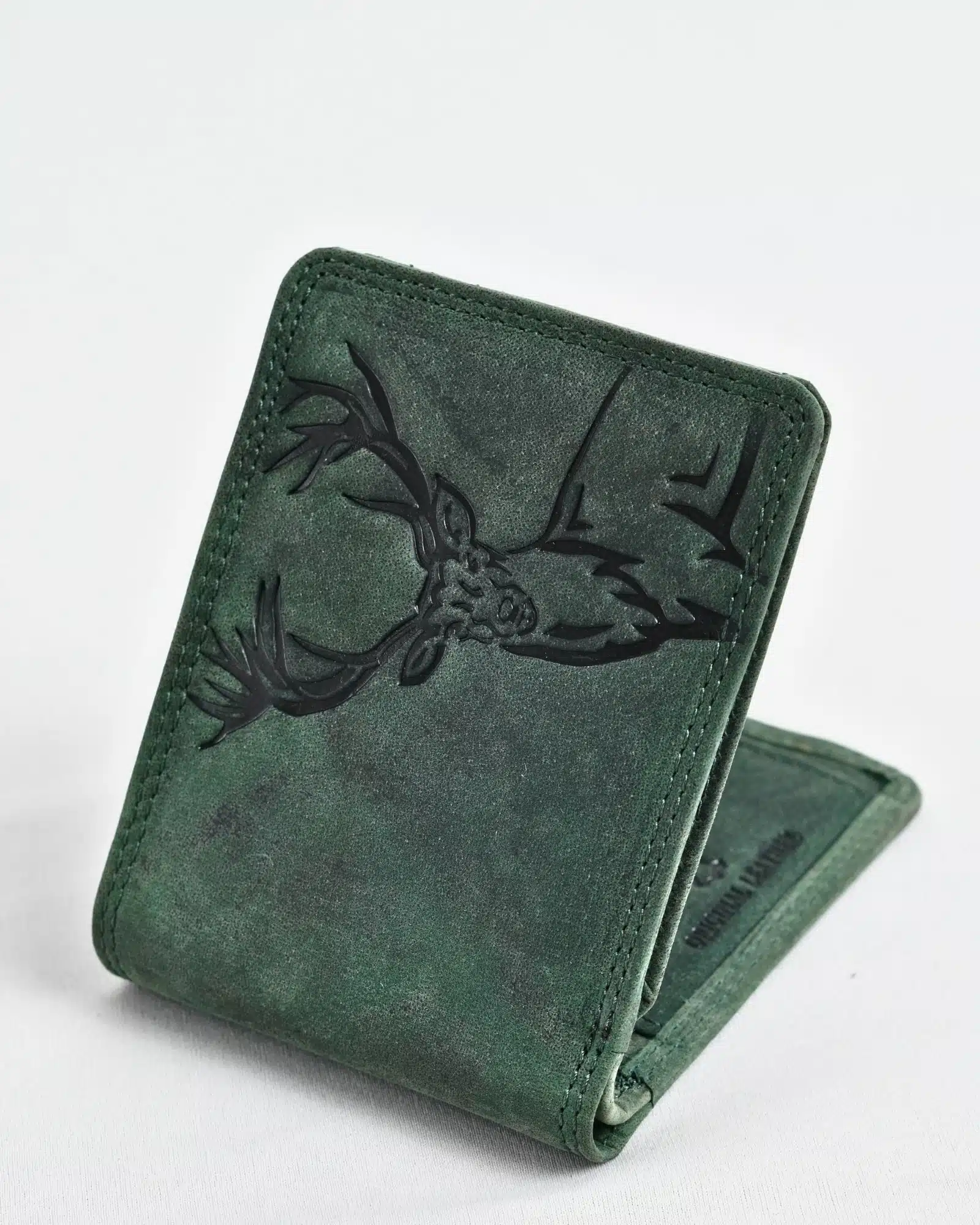Cambridge (Limited Edition) Men’s Original Leather Wallet - (Rugged Green) - Deer