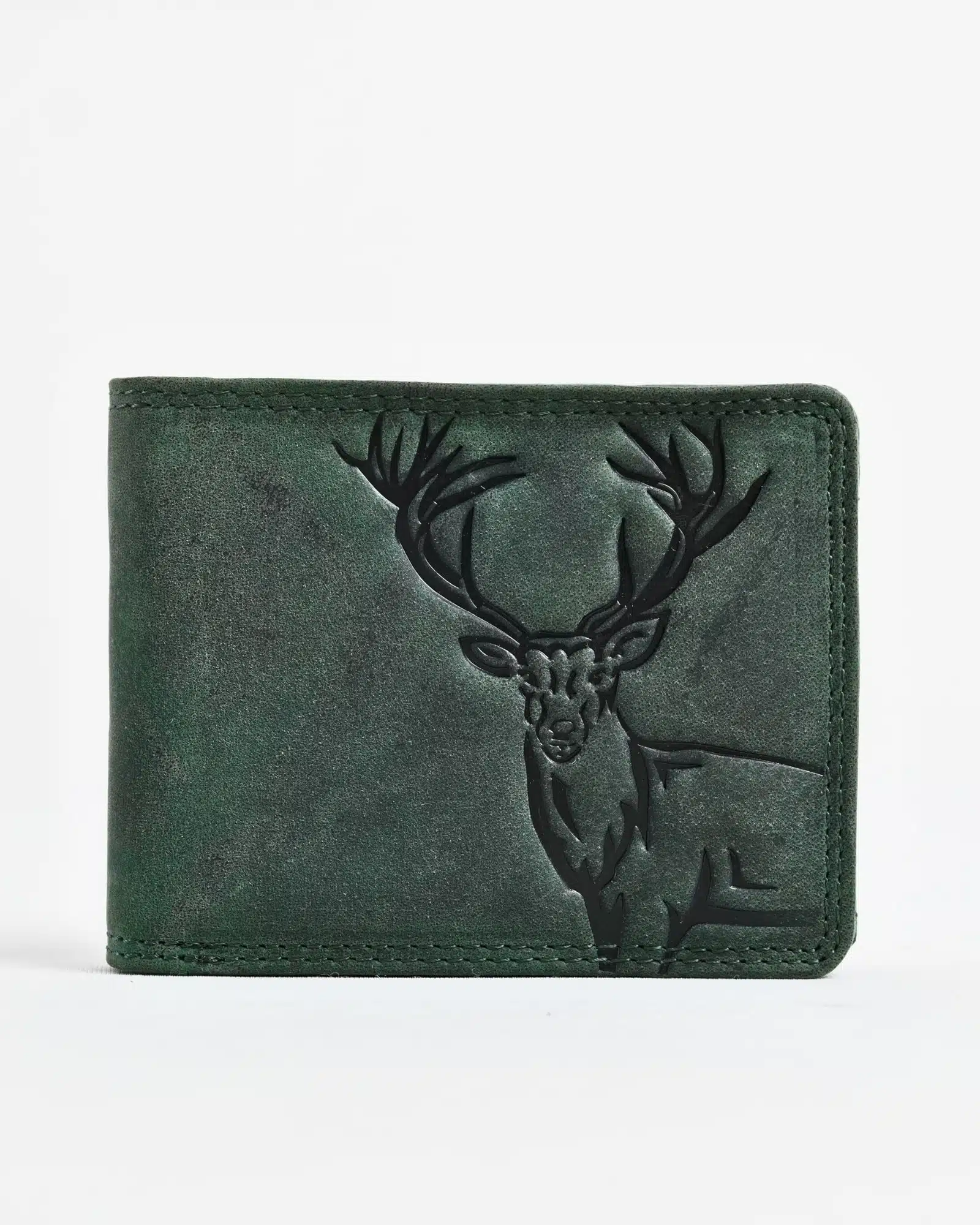 Cambridge (Limited Edition) Men’s Original Leather Wallet - (Rugged Green) - Deer - Image 2