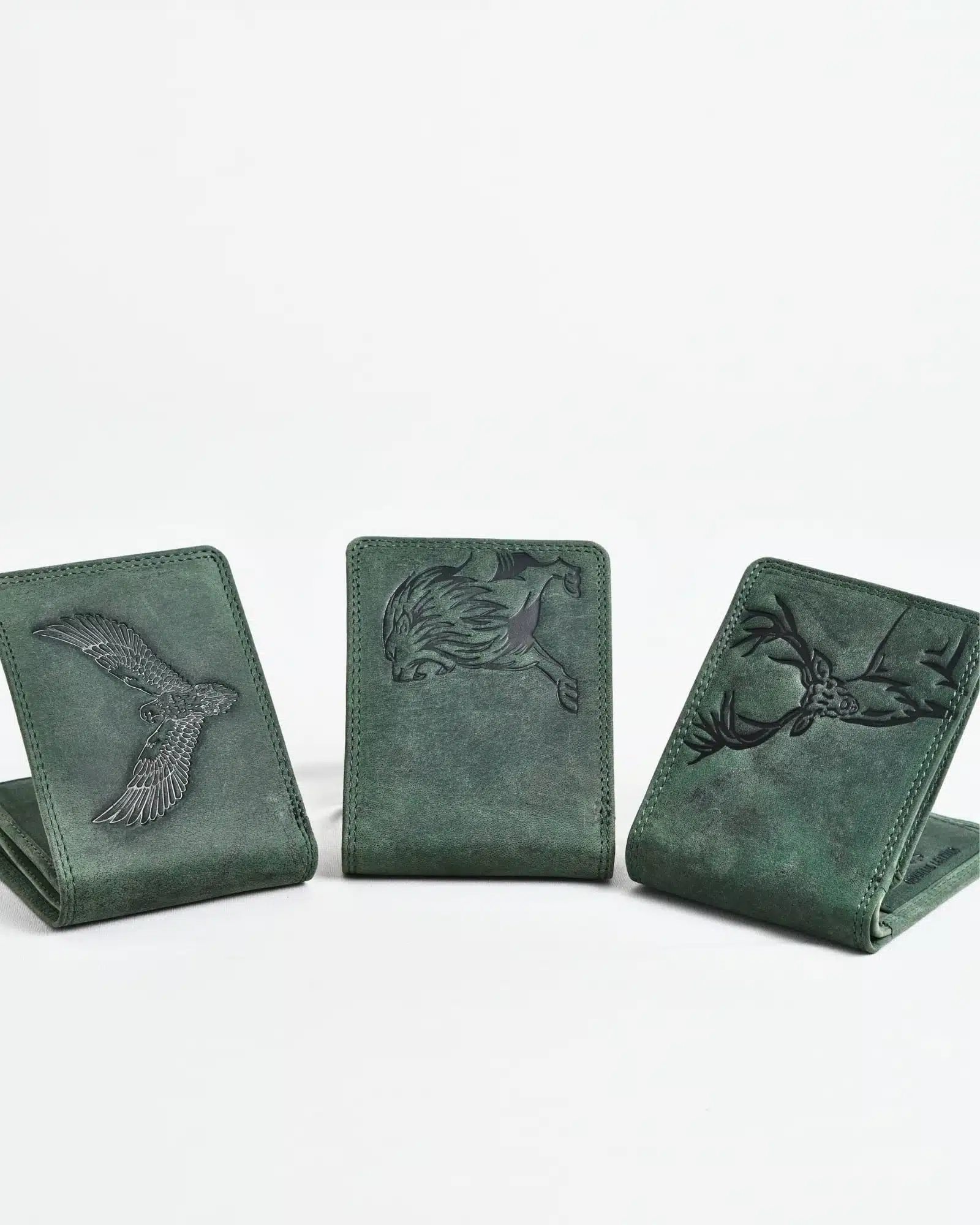 Cambridge (Limited Edition) Men’s Original Leather Wallet - (Rugged Green) - Deer - Image 8