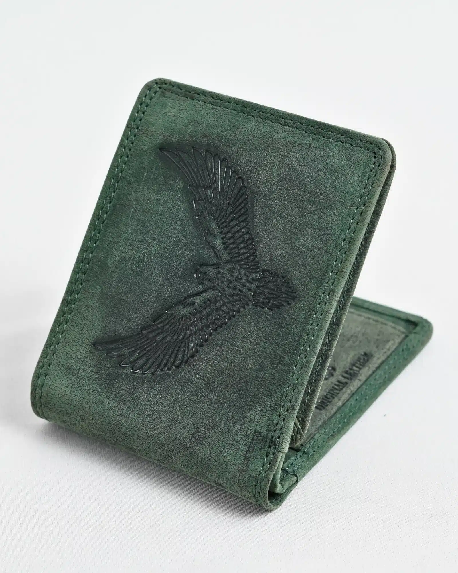 Cambridge (Limited Edition) Men’s Original Leather Wallet - (Rugged Green) - Eagle