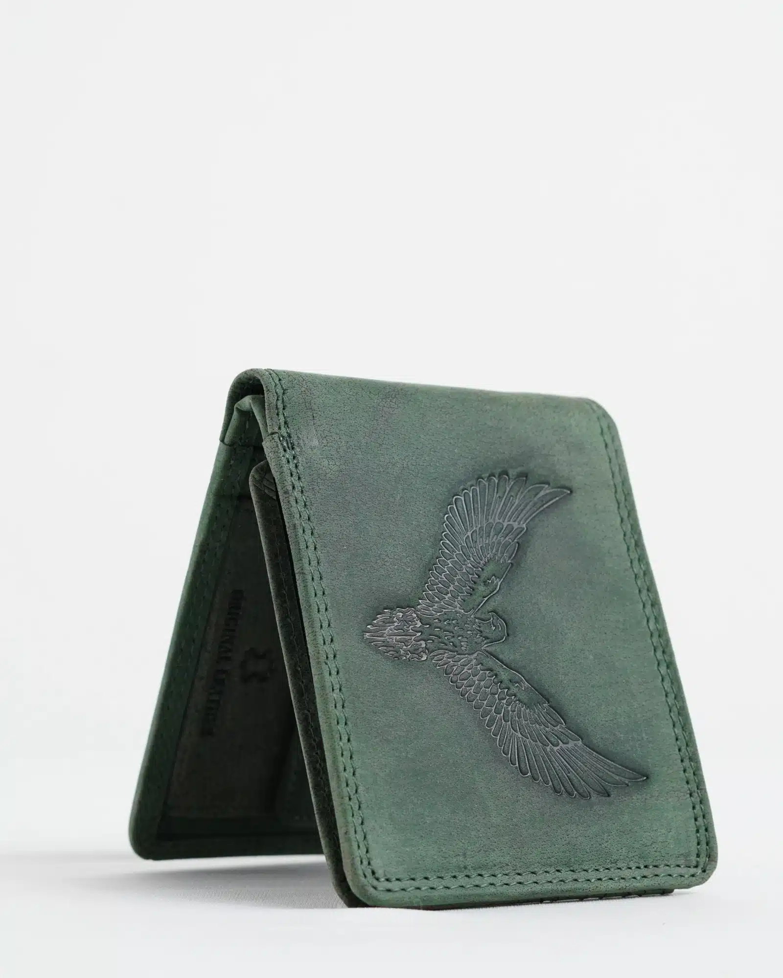 Cambridge (Limited Edition) Men’s Original Leather Wallet - (Rugged Green) - Eagle - Image 9