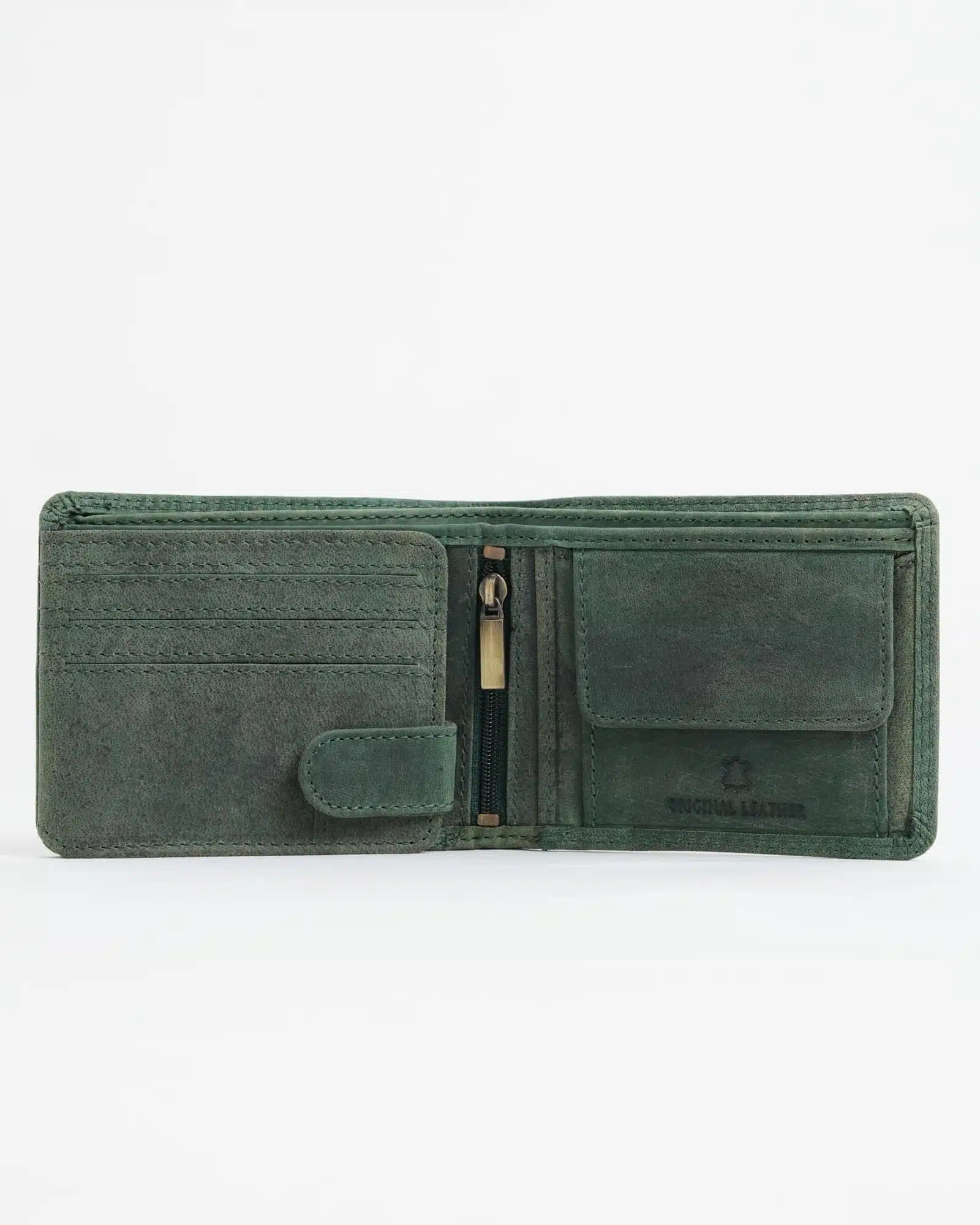 Cambridge (Limited Edition) Men’s Original Leather Wallet - (Rugged Green) - Eagle - Image 4