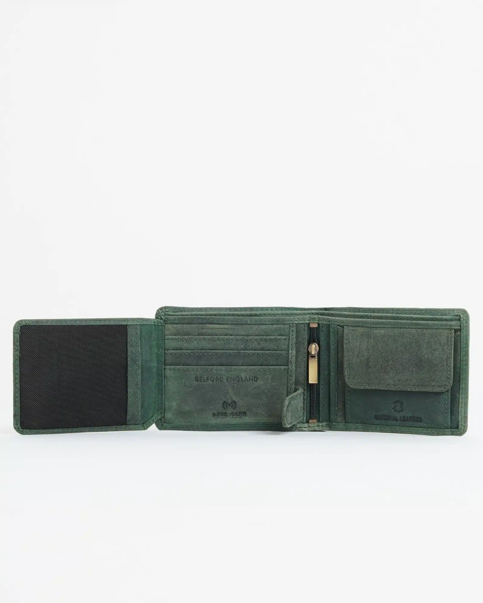 Cambridge (Limited Edition) Men’s Original Leather Wallet - (Rugged Green) - Lion - Image 5