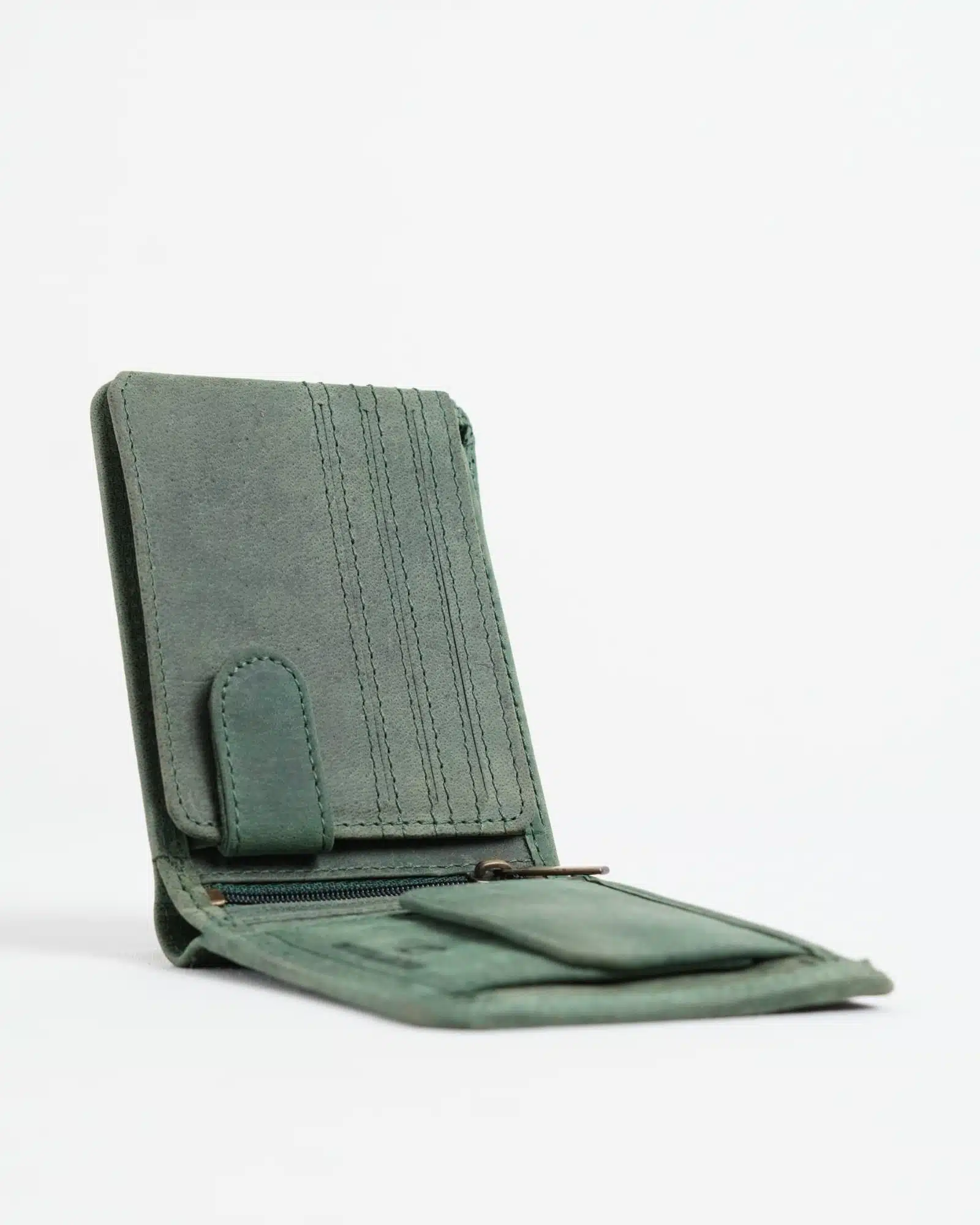 Cambridge (Limited Edition) Men’s Original Leather Wallet - (Rugged Green) - Lion - Image 6