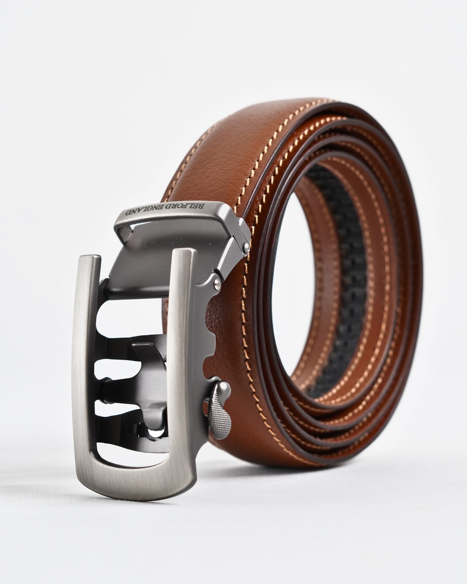 Oxford Men's Original Leather Belt  (Tan) - 28-44 - Image 2