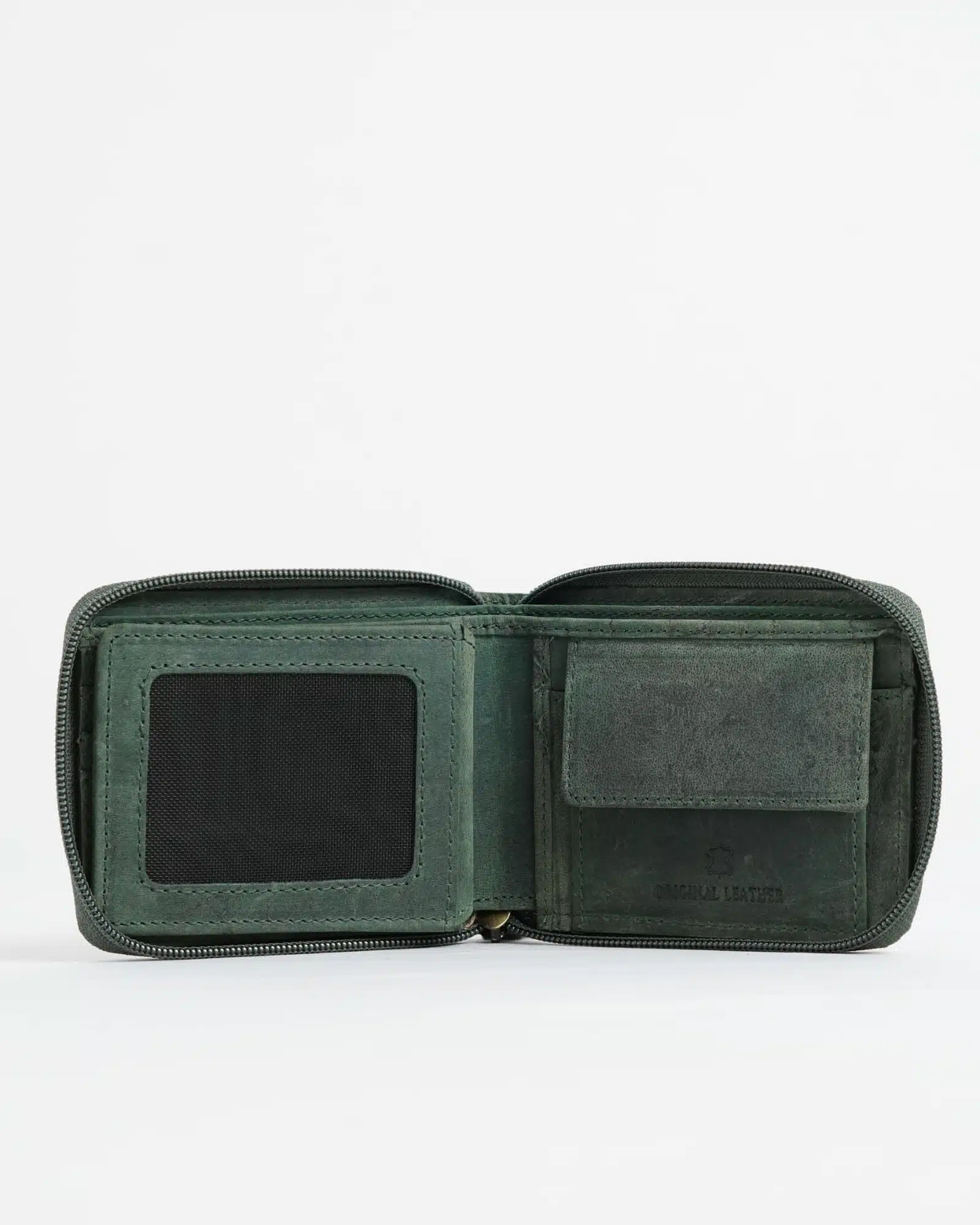 Tokyo Men’s Original Leather Wallet - (Rugged Series) - Green - Image 4