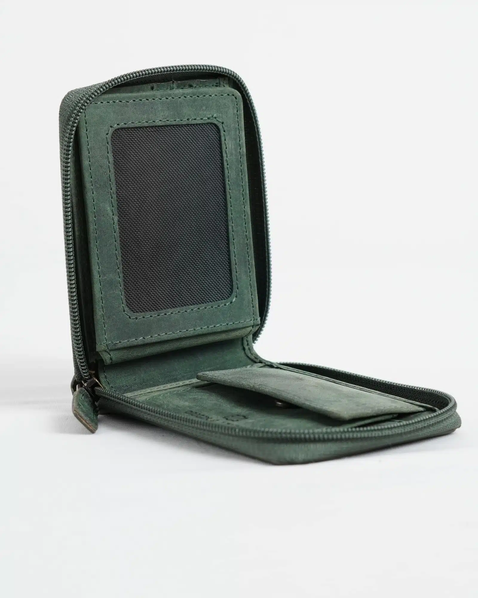 Tokyo Men’s Original Leather Wallet - (Rugged Series) - Green - Image 5