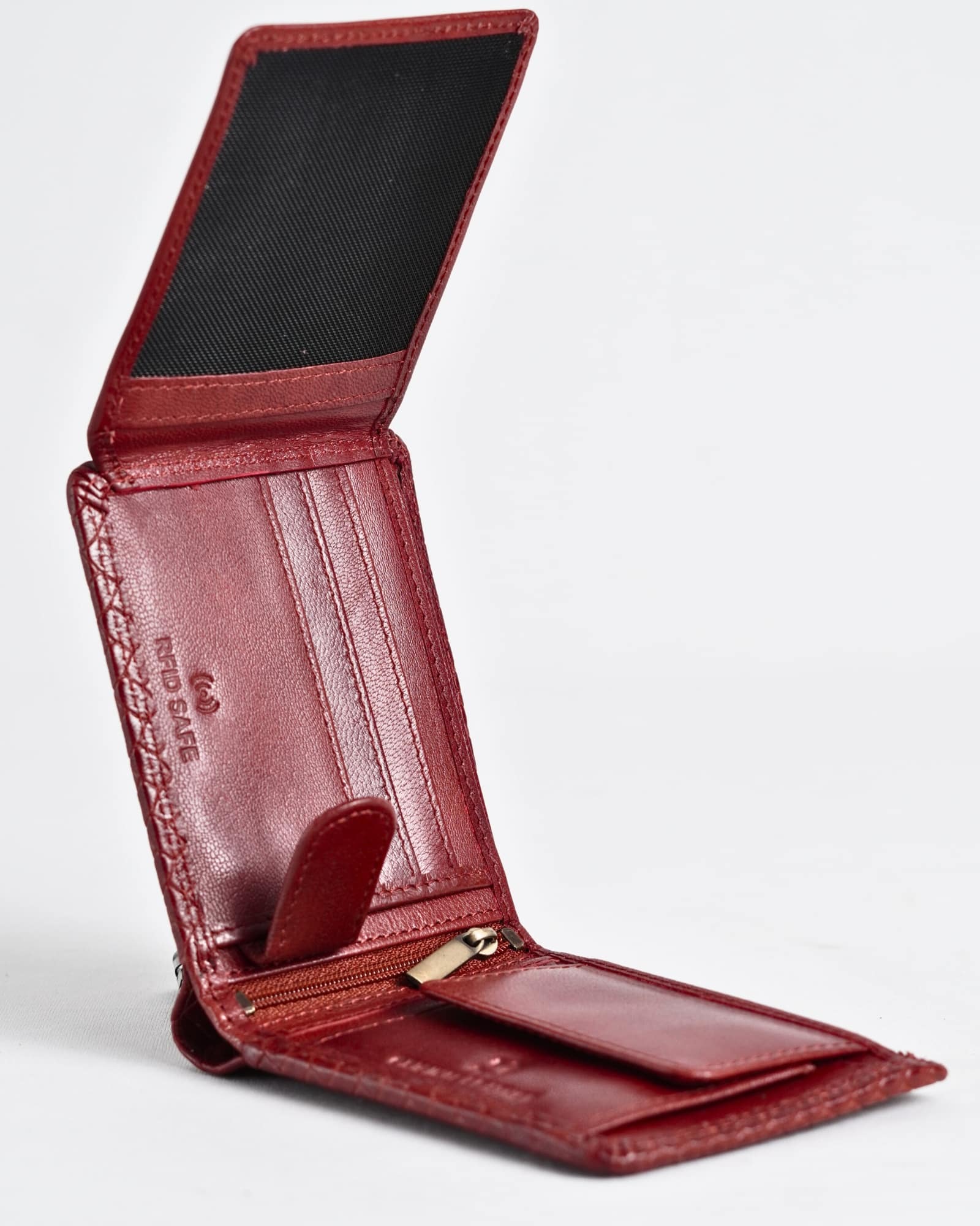 Cambridge Men’s Original Leather Wallet (Elite Criss-Cross) - Image 3