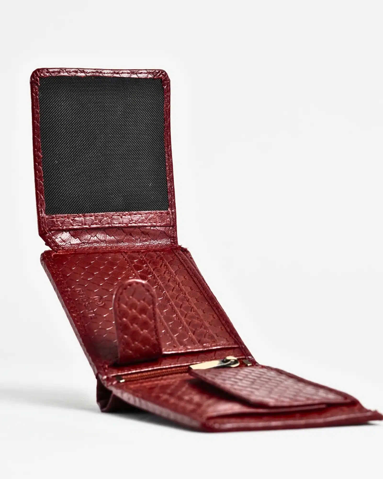 Cambridge Men’s Original Leather Wallet (Royal Cherry Salmon) - Image 3