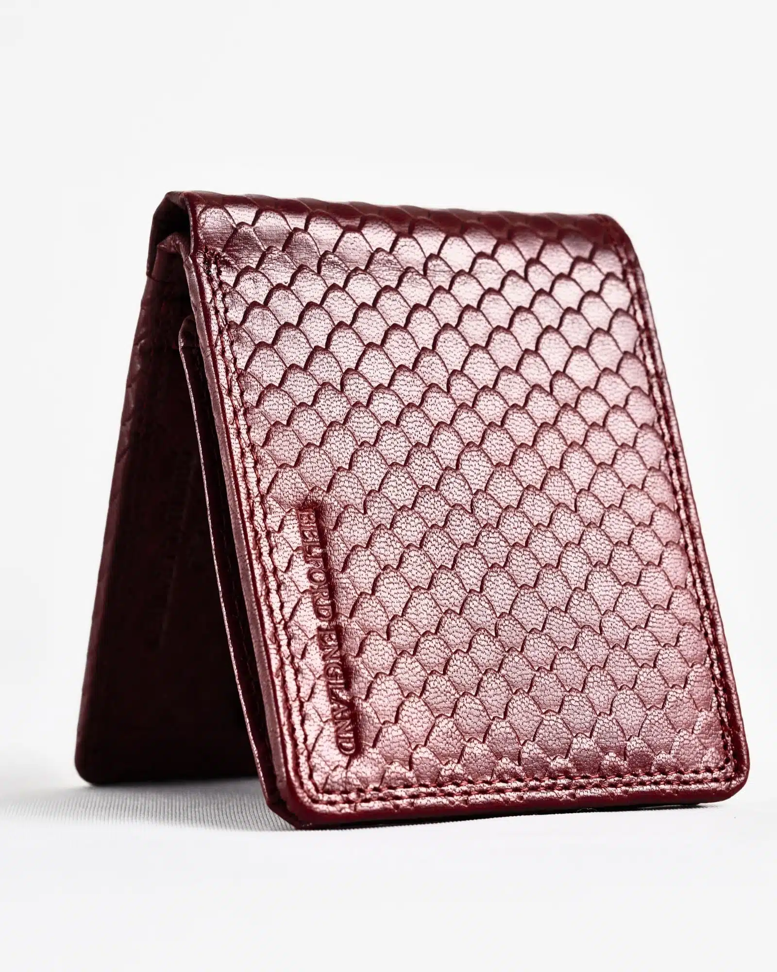 Cambridge Men’s Original Leather Wallet (Royal Cherry Salmon) - Image 6